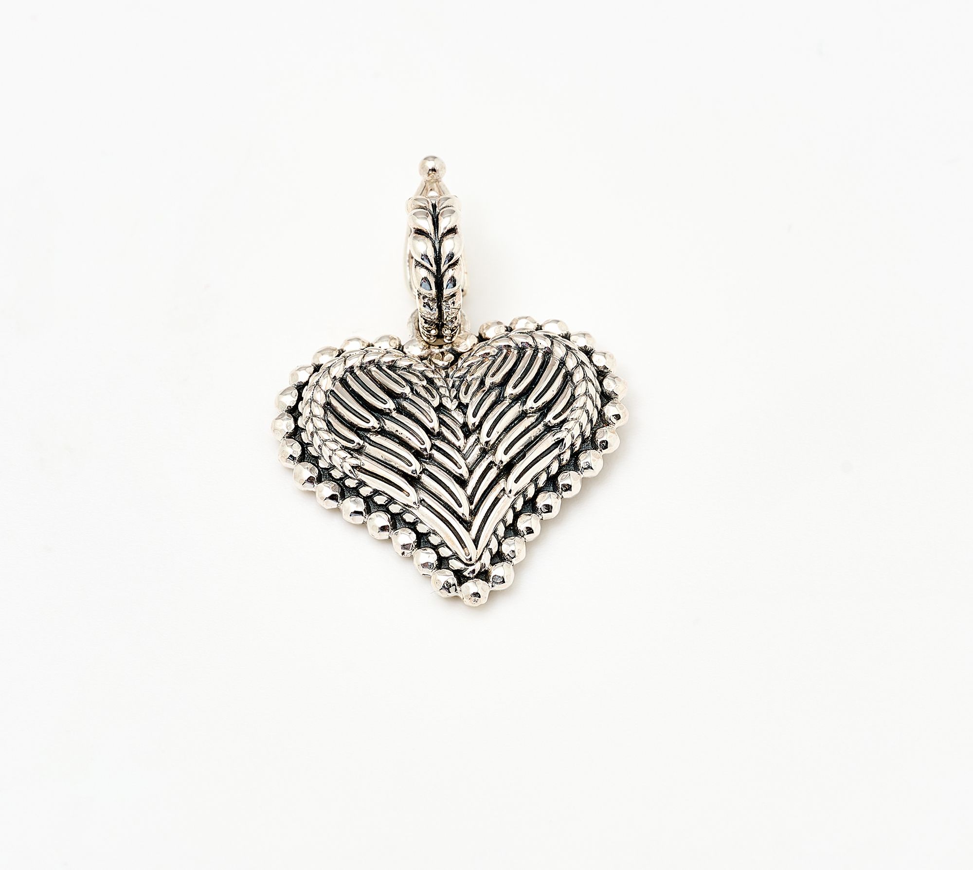 JAI Sterling Silver Symbols of Love Angel Wing Heart Enhancer