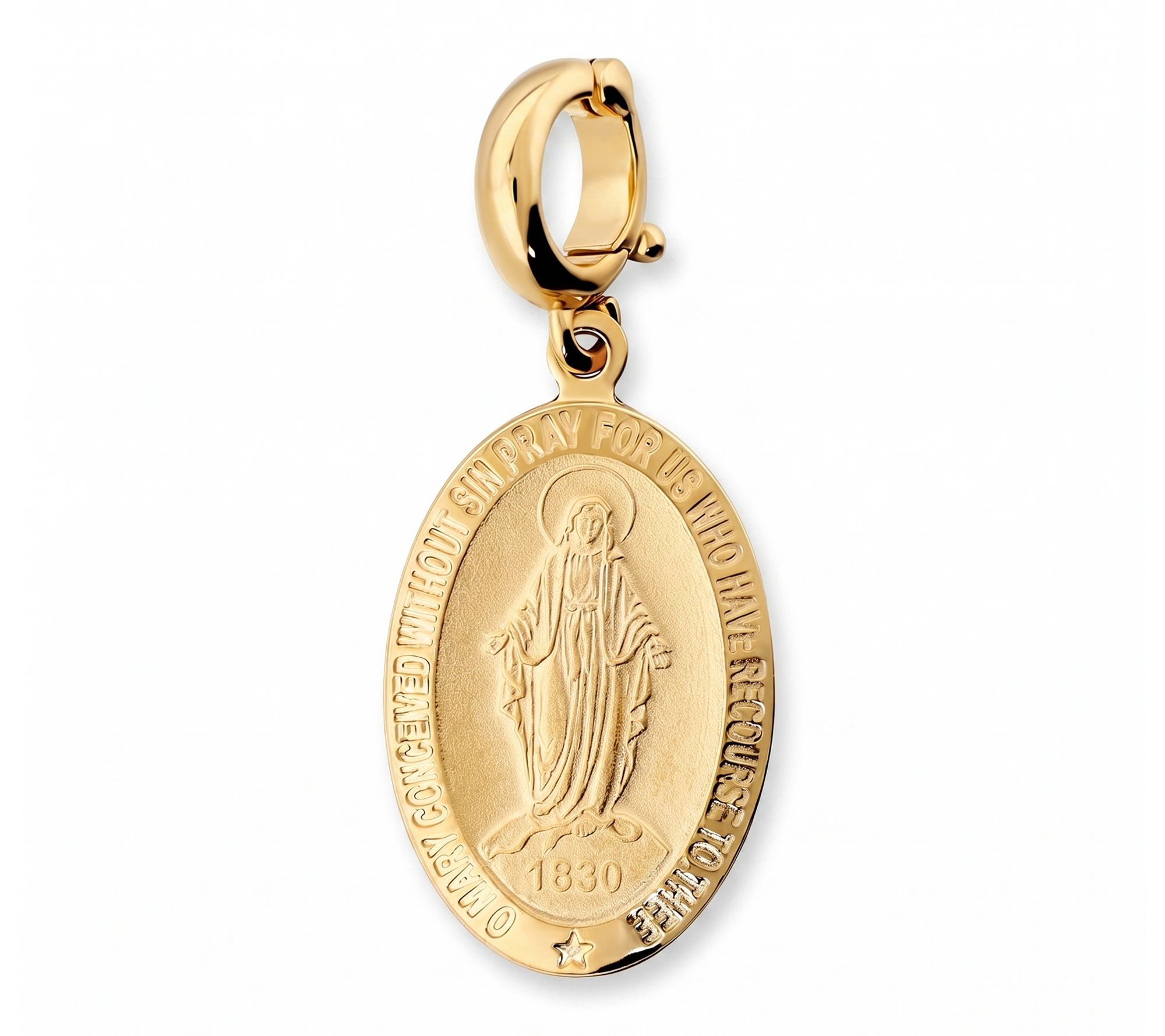 Ultrafine 950 Silver Oval Frame Miraculous Medal Pendant