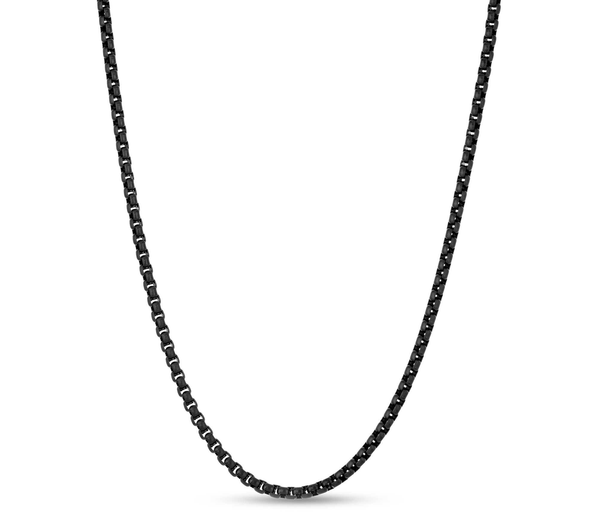 LYNX Men's Satin Finish Stainless Steel Rolo Chain Necklace