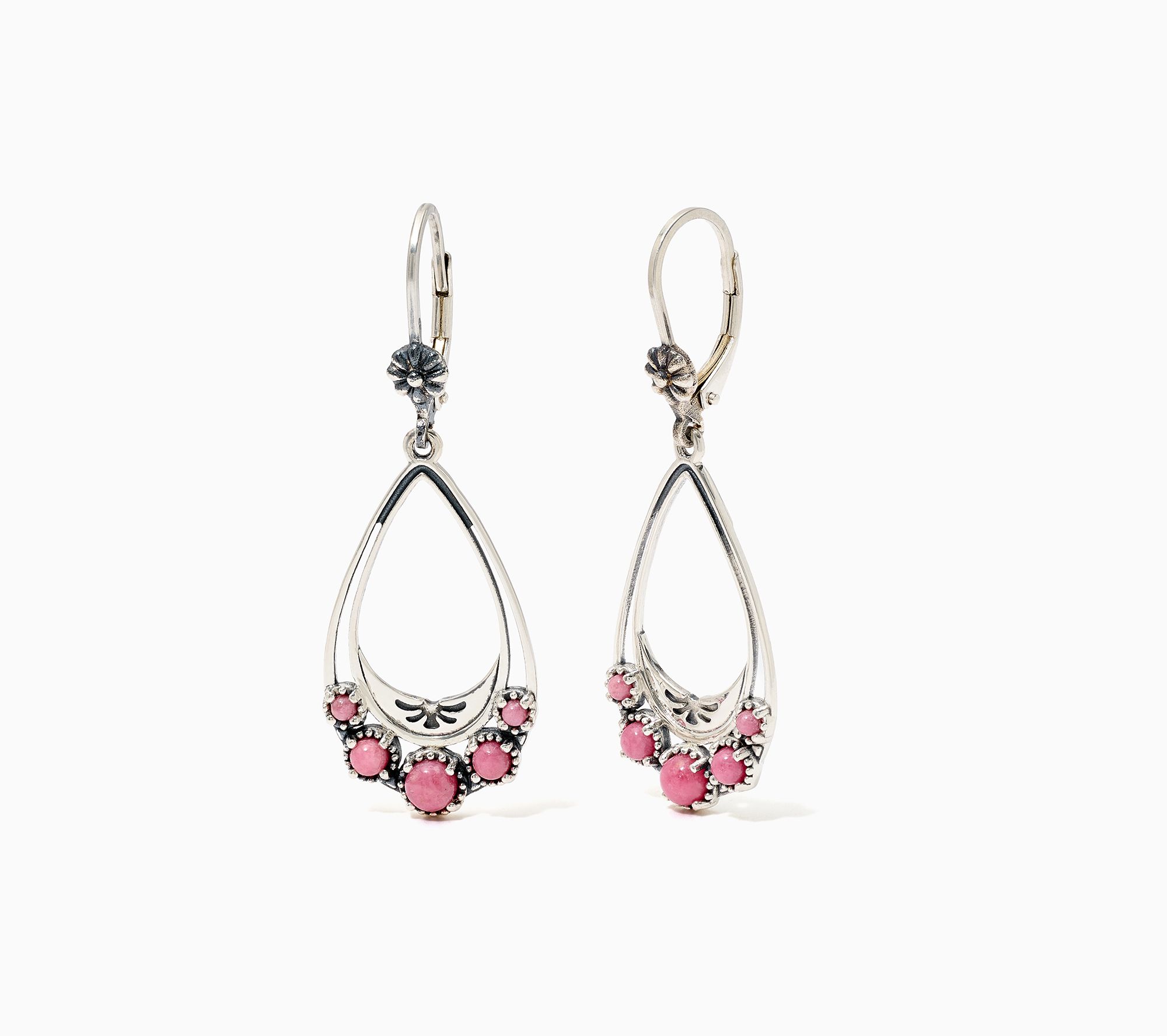  American West Sterling Silver Teardrop Gemstone Earrings