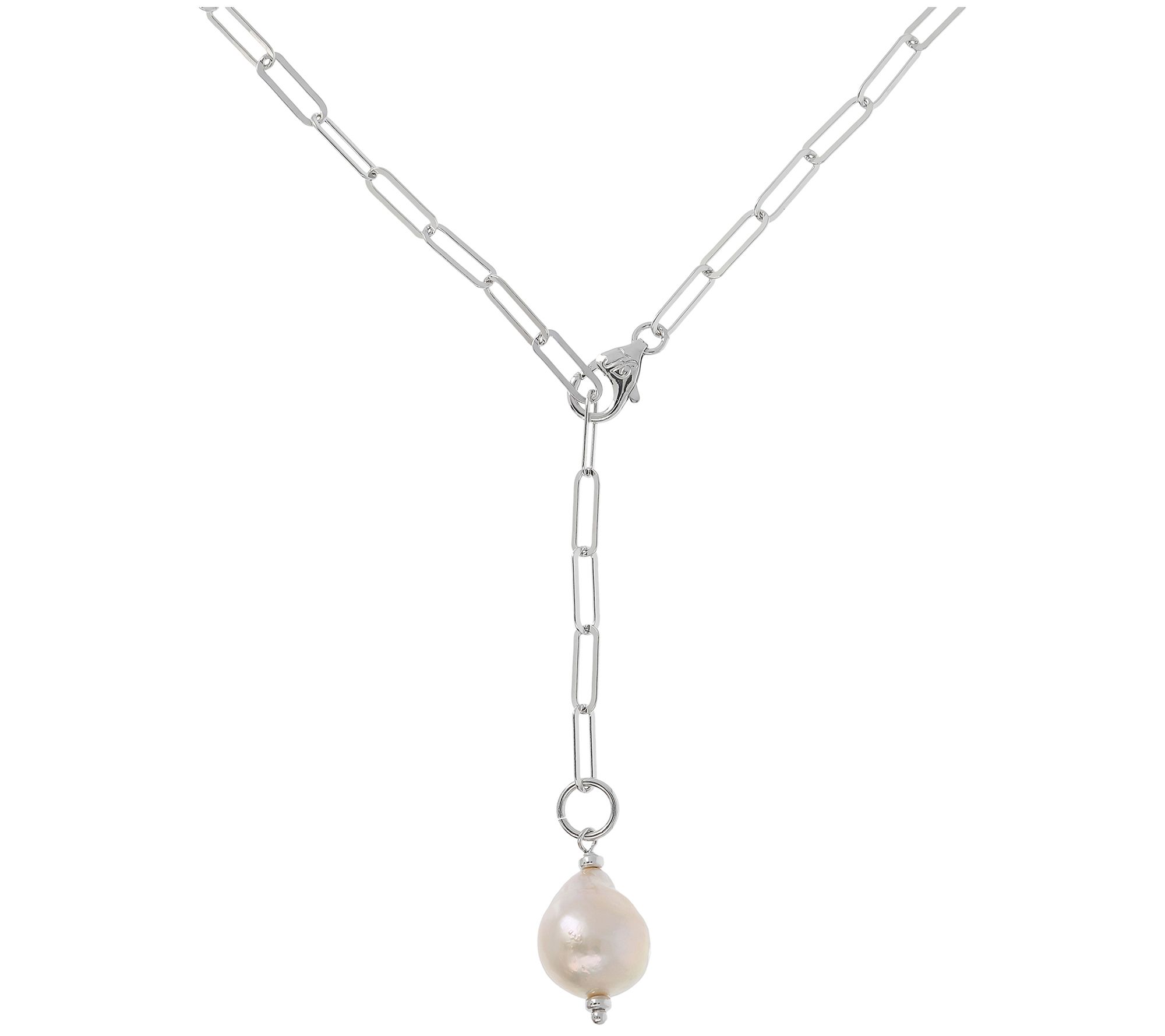 Honora Cultured Ming Pearl Link Necklace, Sterling