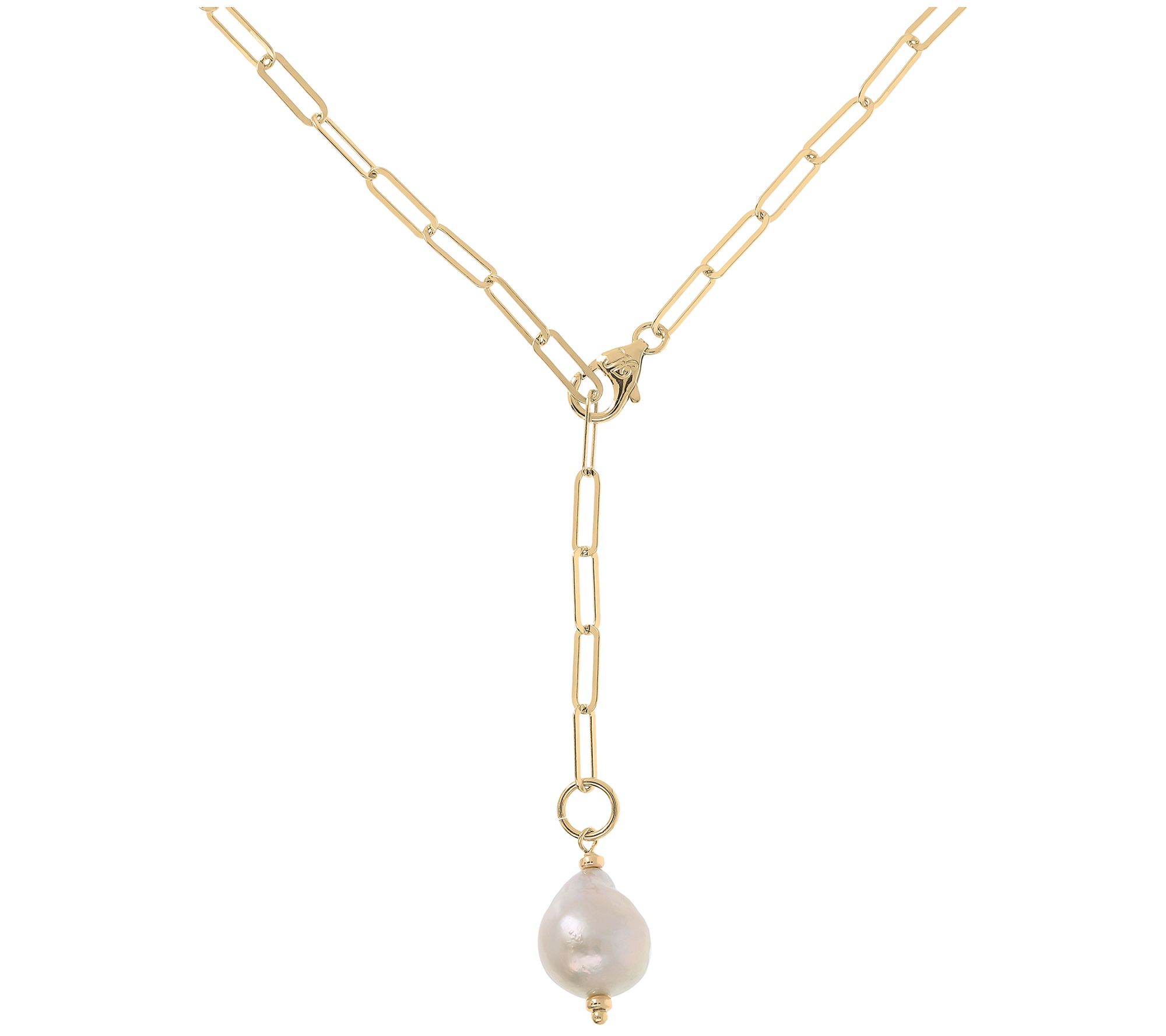 Honora Cultured Ming Pearl Link Necklace, Sterling
