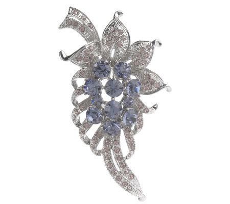 Jacqueline Kennedy Reproduction Purple Orchid Brooch - QVC.com