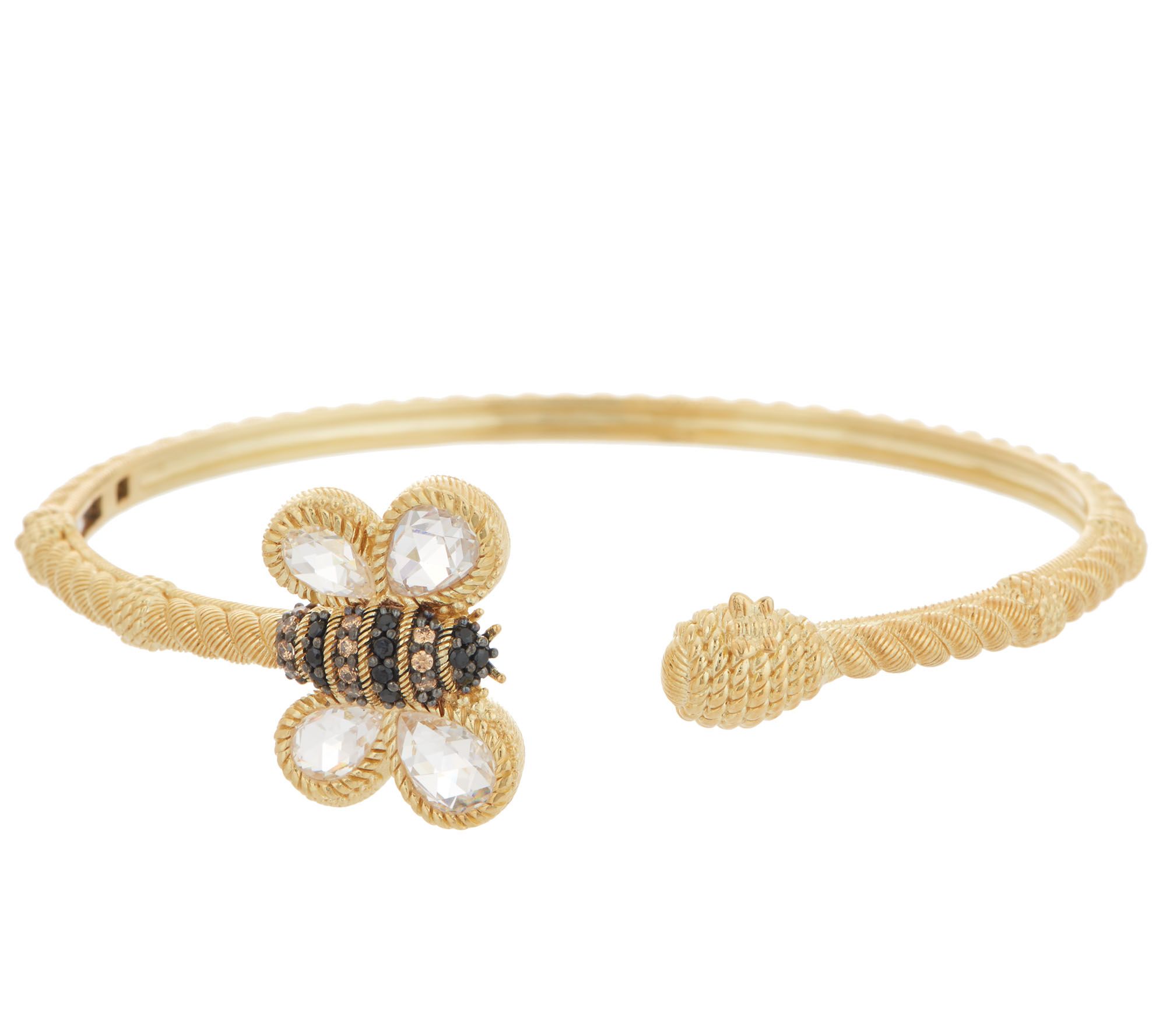 Judith Ripka 14K Gold Clad Barbara Bumble Bee Cuff Bracelet - QVC.com