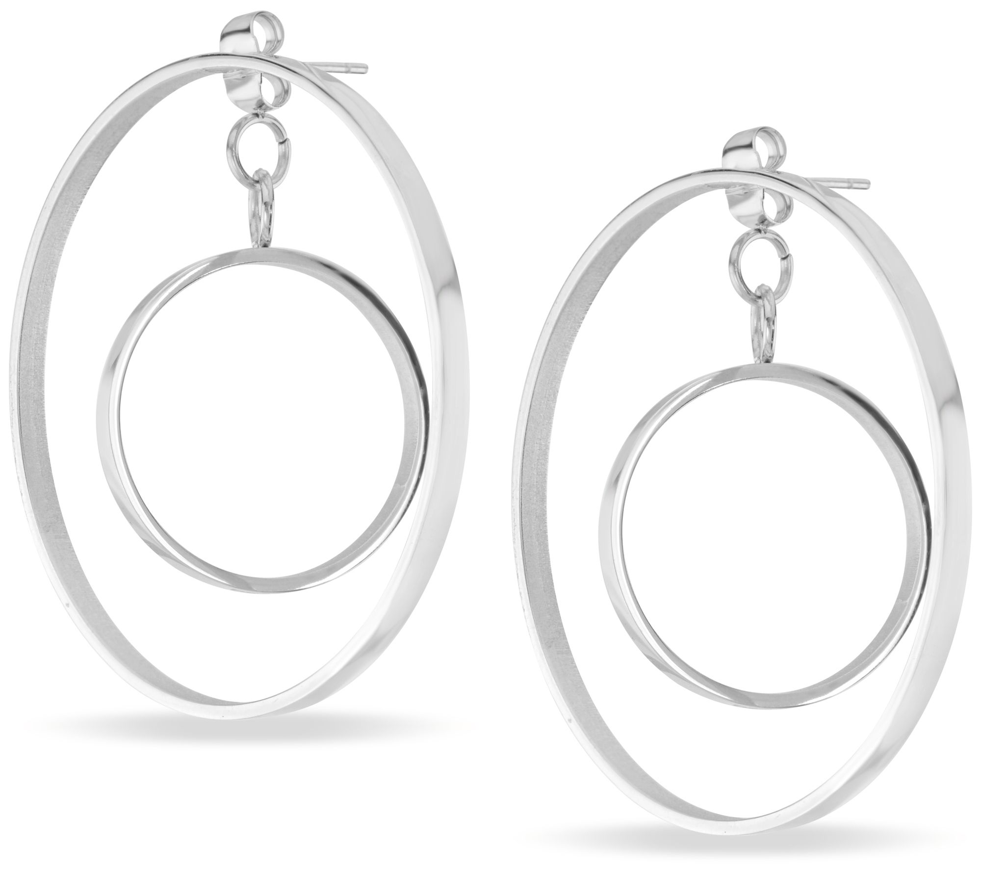 Qvc steel by sale design hoop earrings