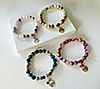 "As Is" S/4 Lava Bracelets w/ Gemstones & Inspiration Charm in Bag, 2 of 3