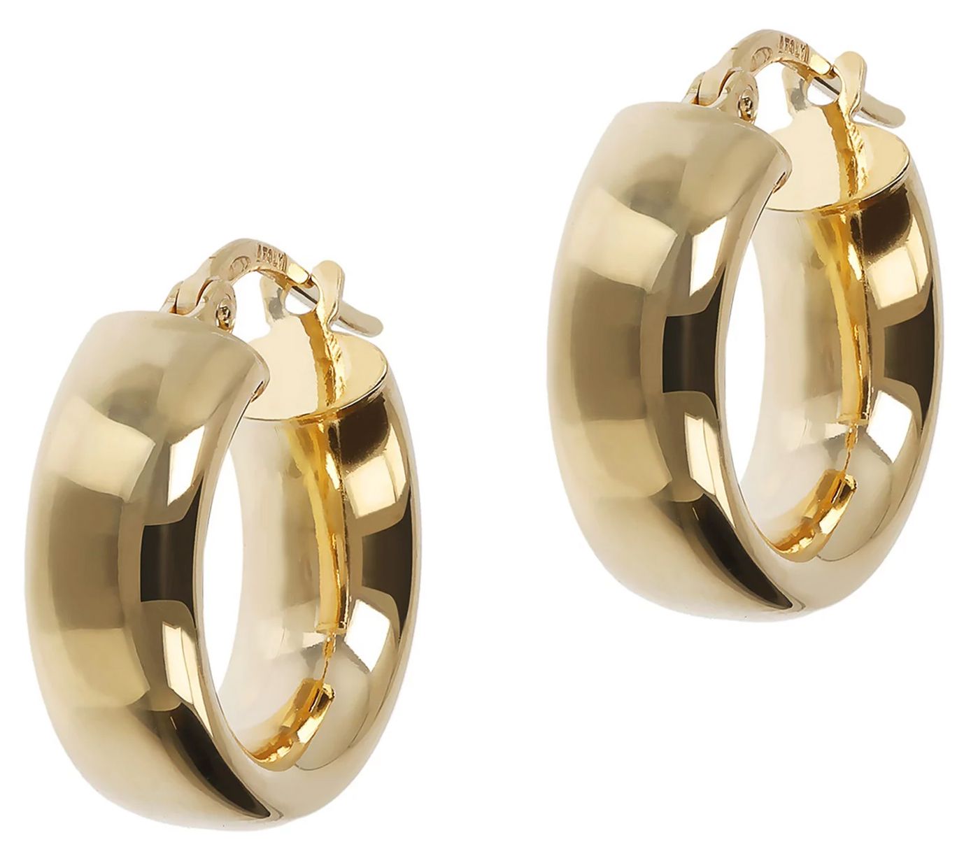 Veronese 18K Clad 1/2" Round Hoop Earrings