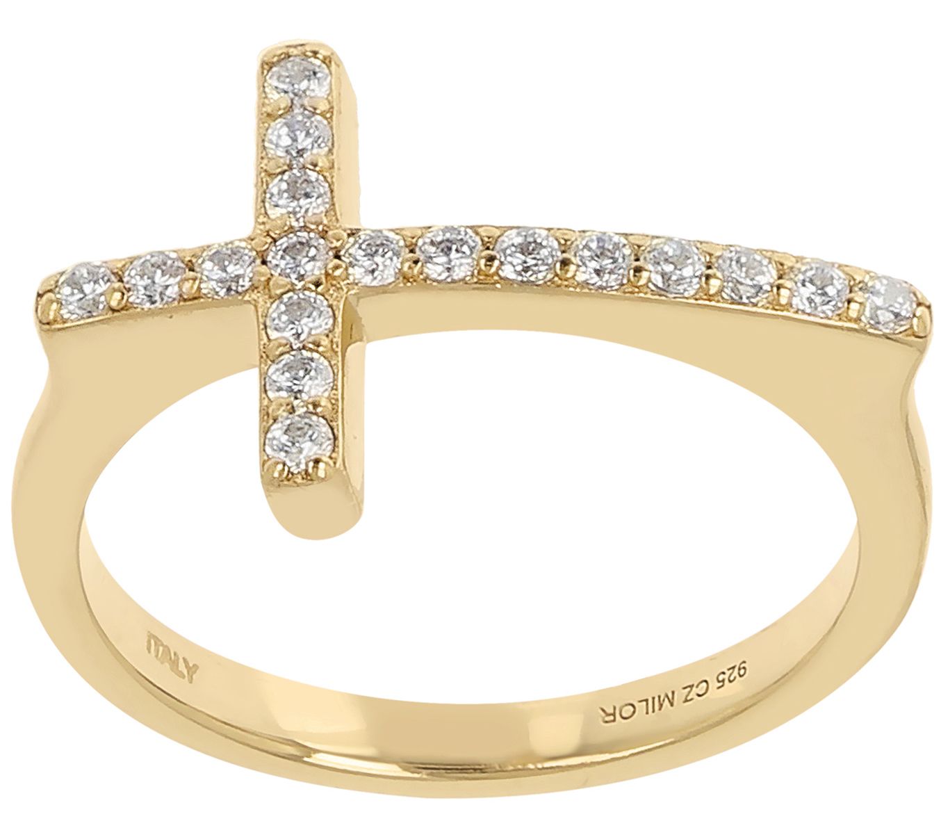 Diamonique 0.25 cttw Cross Ring, Sterling