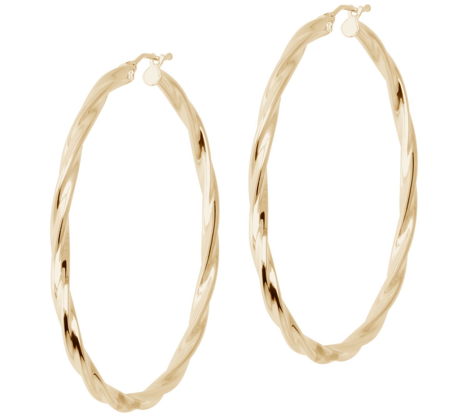 EternaGold 2" Twisted Hoop Earrings