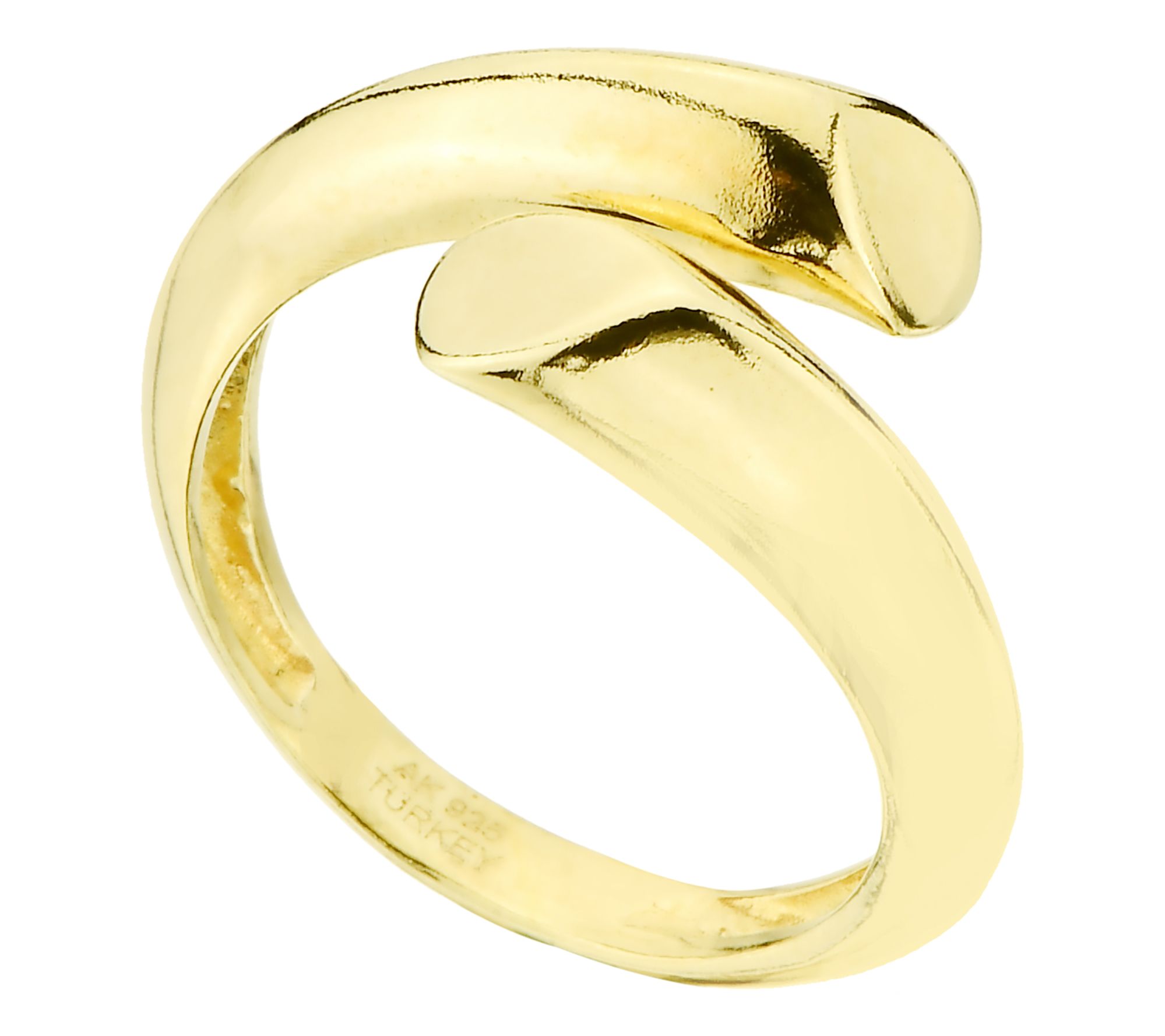 Silver Style Polished Bypass Ring, Sterling