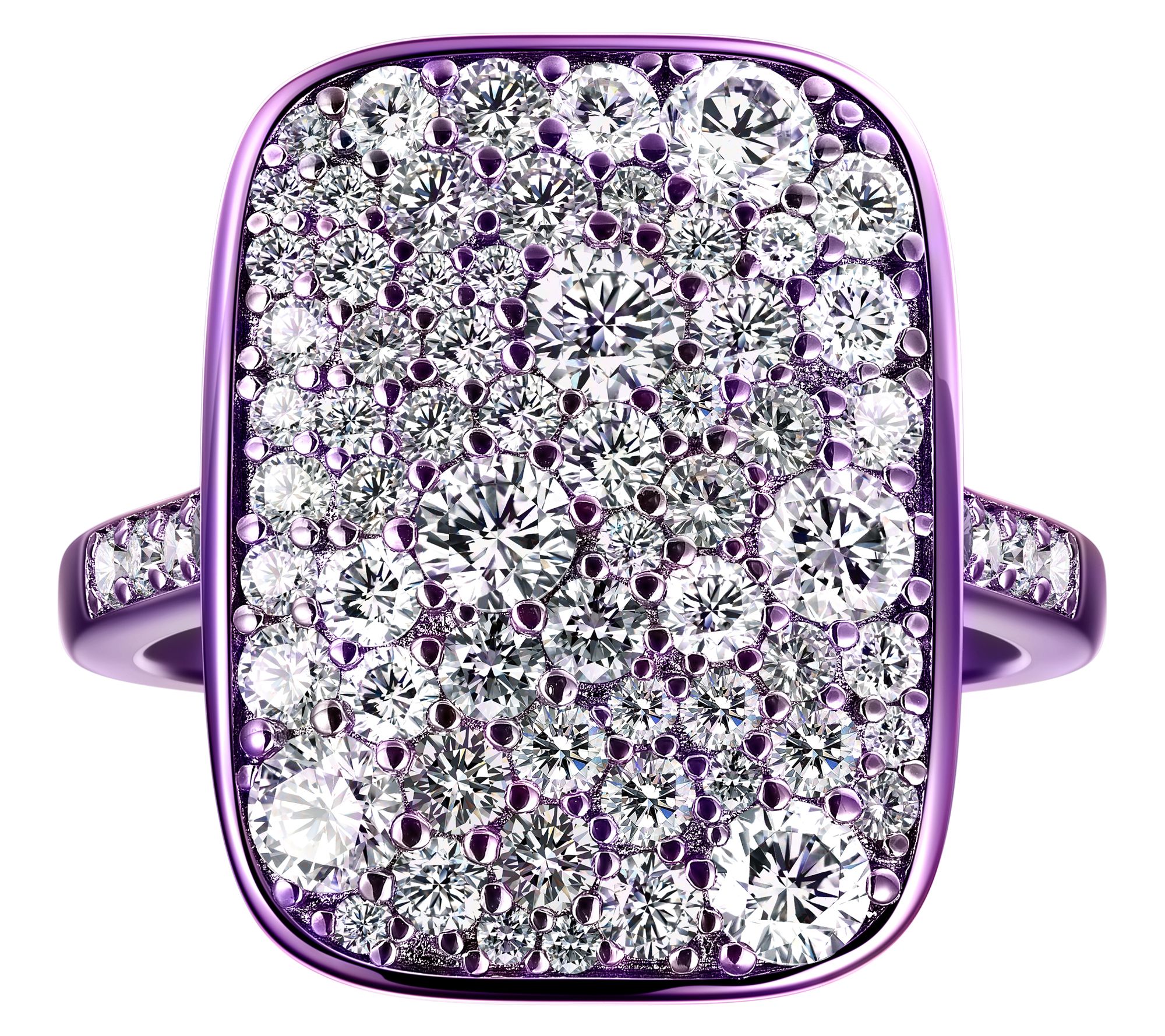 Diamonique x Jennifer Miller Pave Cobblestone Ring, Sterling