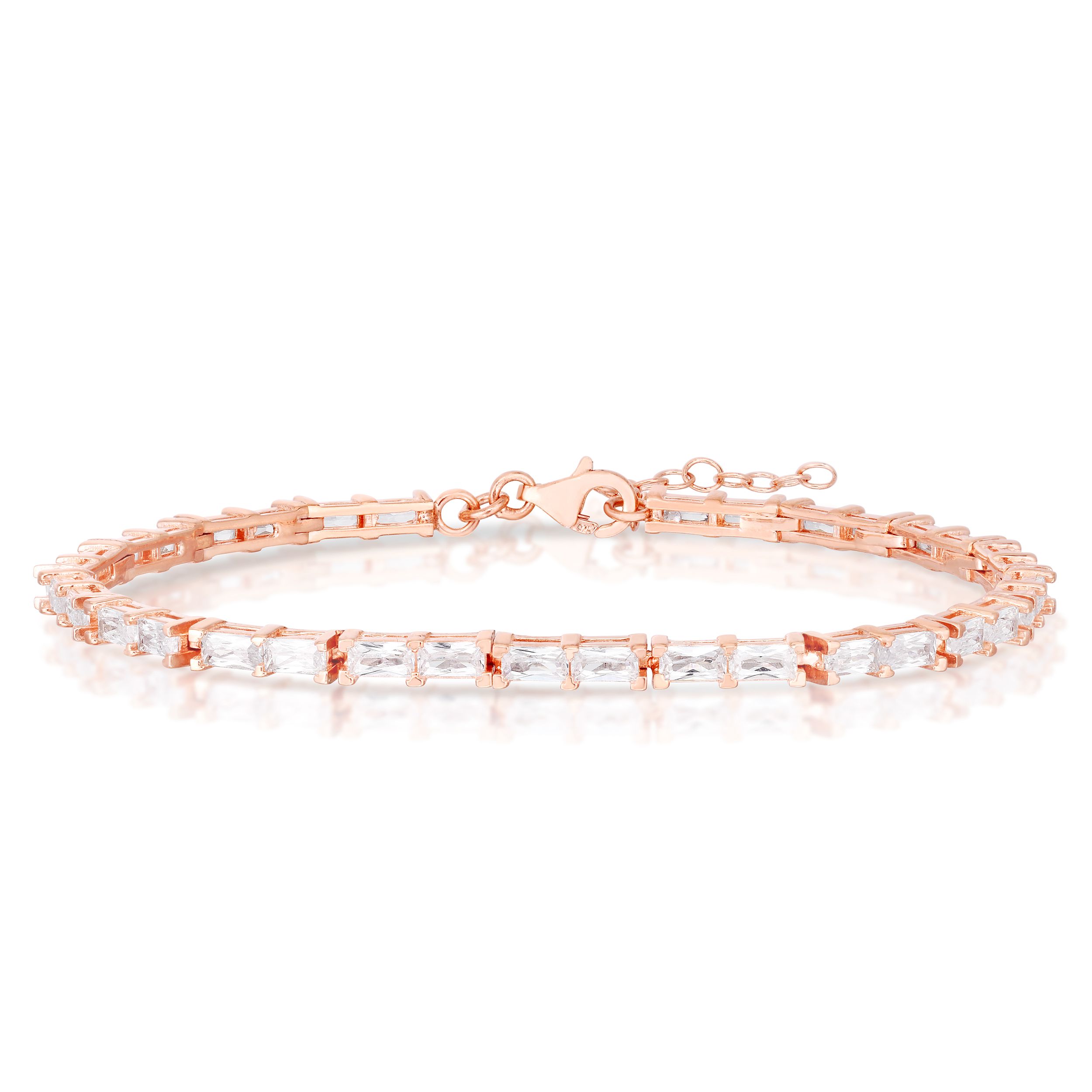 Sterlina Silver Baguette Tennis Bracelet, Sterling