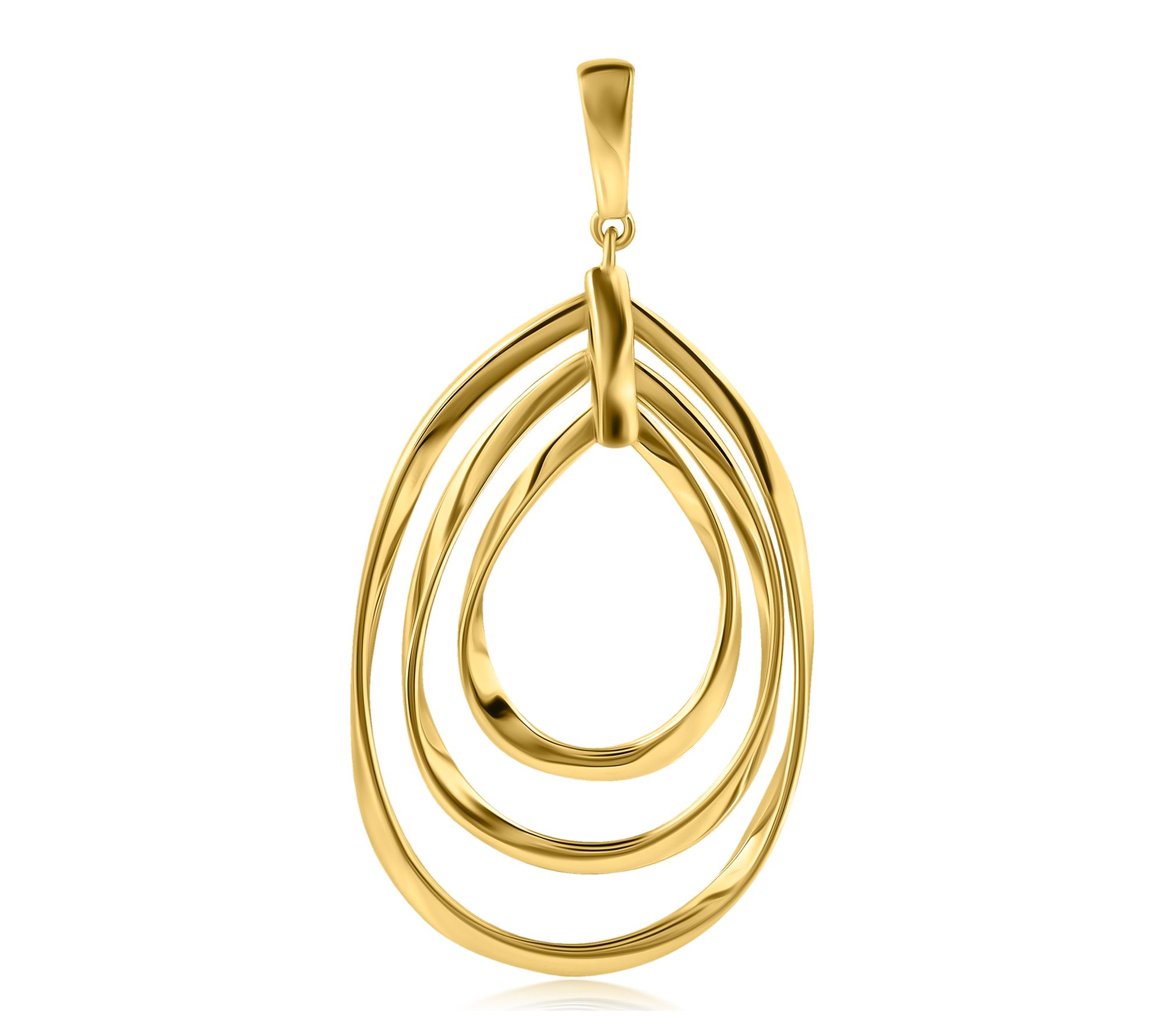 Christian James 14K Gold Clad Pear Ripple Enhancer, 3.9g