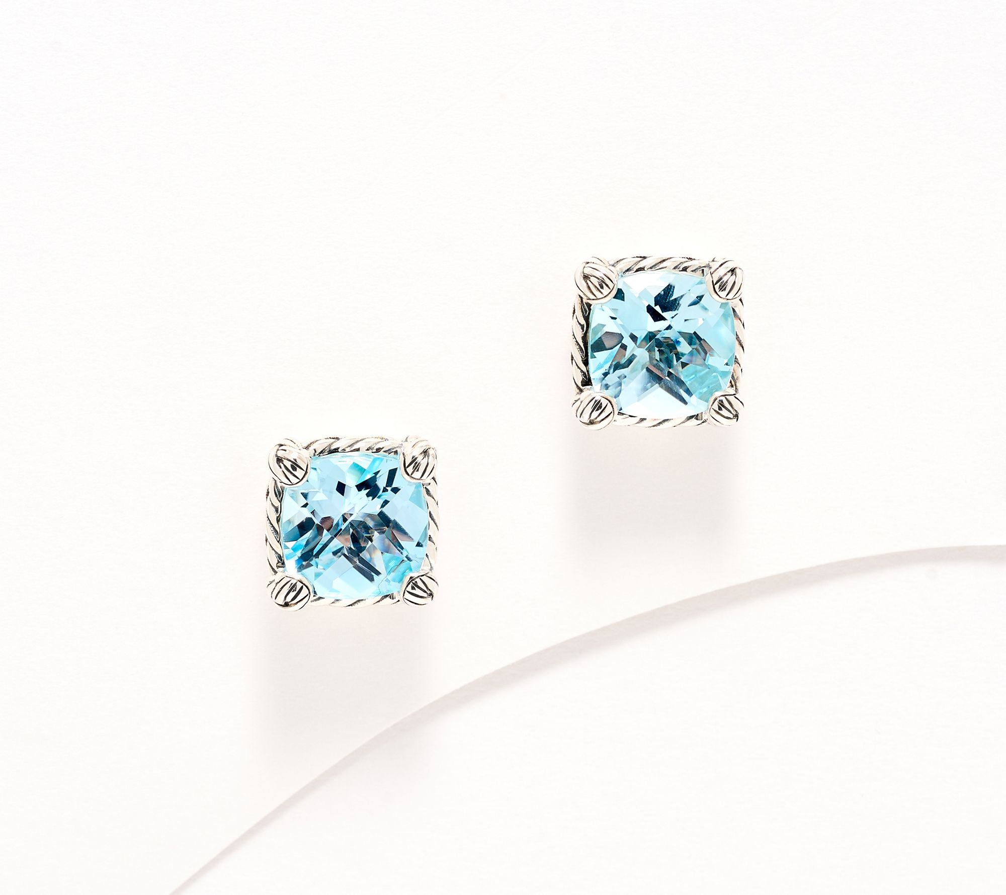  JAI Sterling Silver Legacy Woven Gemstone Stud Earrings