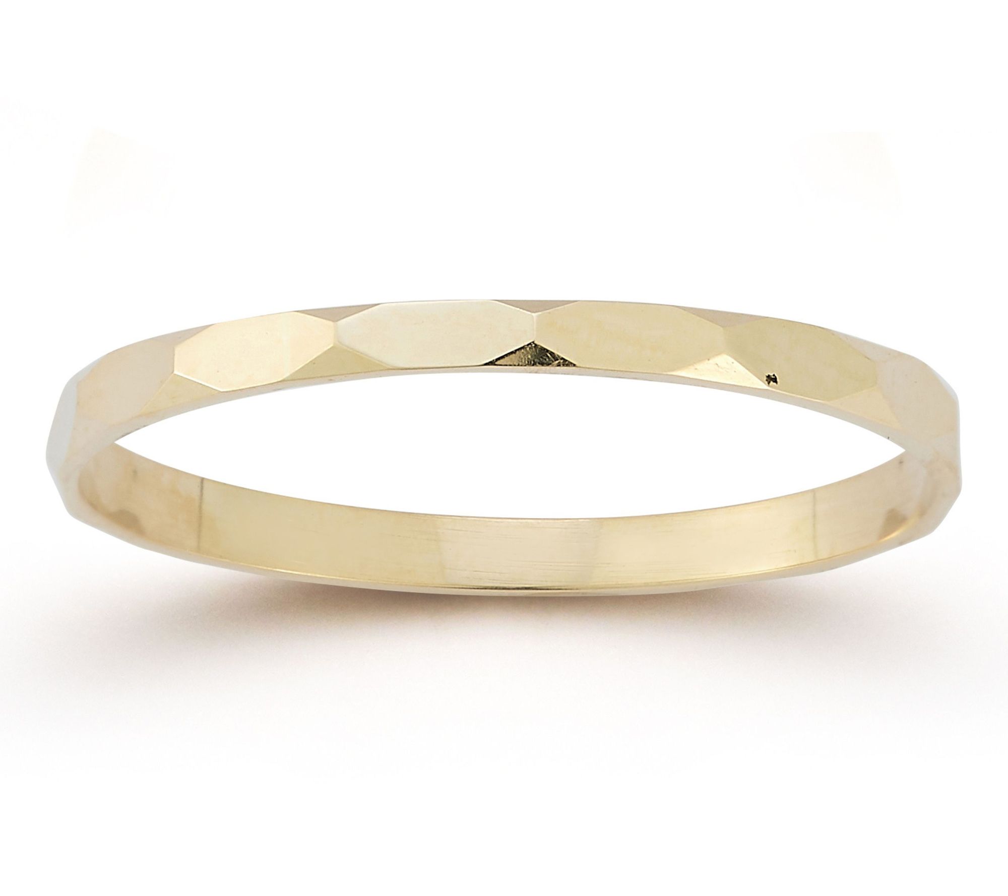 Luminosa Gold Thin Diamond-Cut Band Ring, 14K