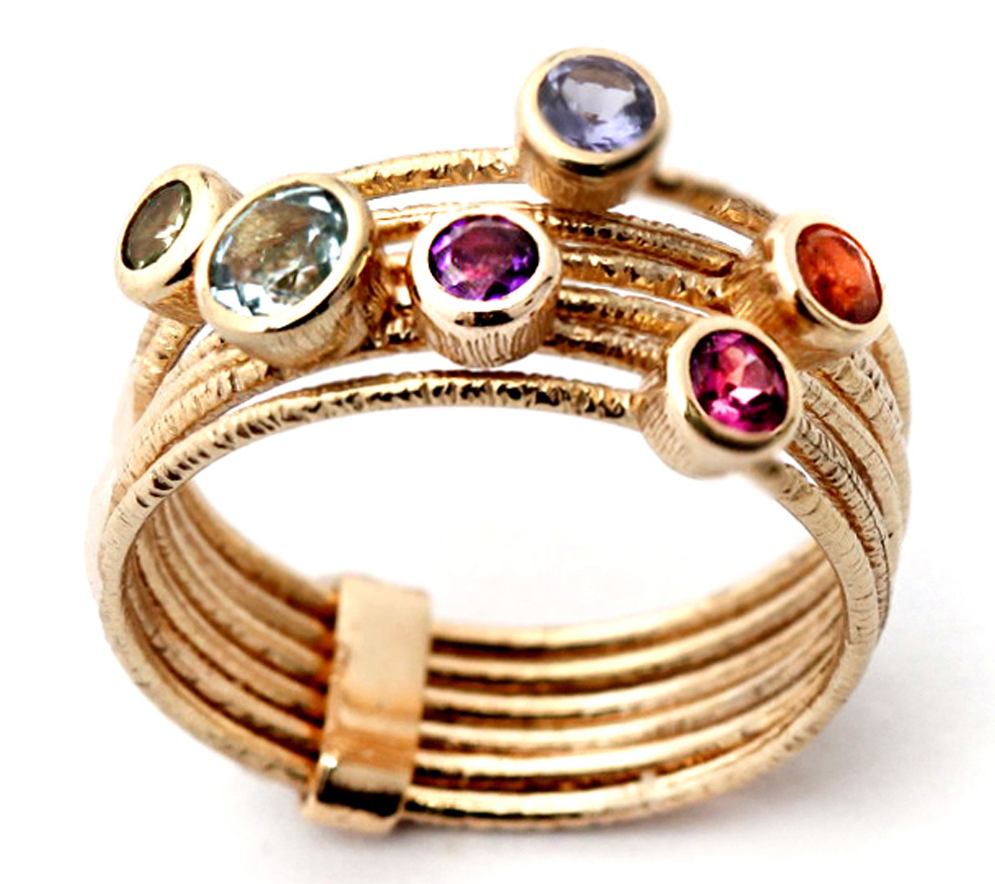 Adi Paz 14K Gold Multi-Gemstone Cocktail Ring