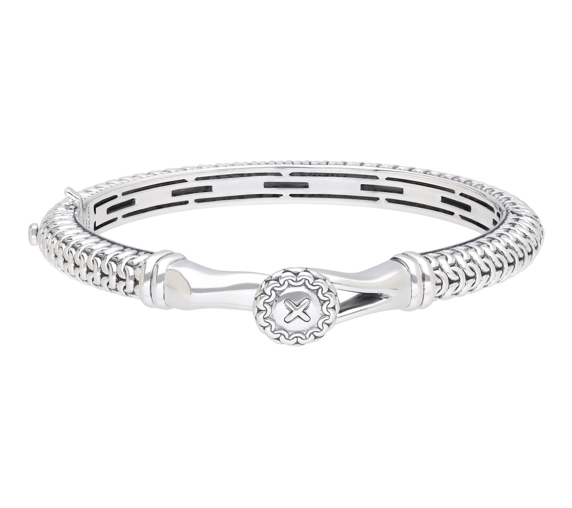 Tiffany Kay Studio Sterling Silver Button Hinged Bangle