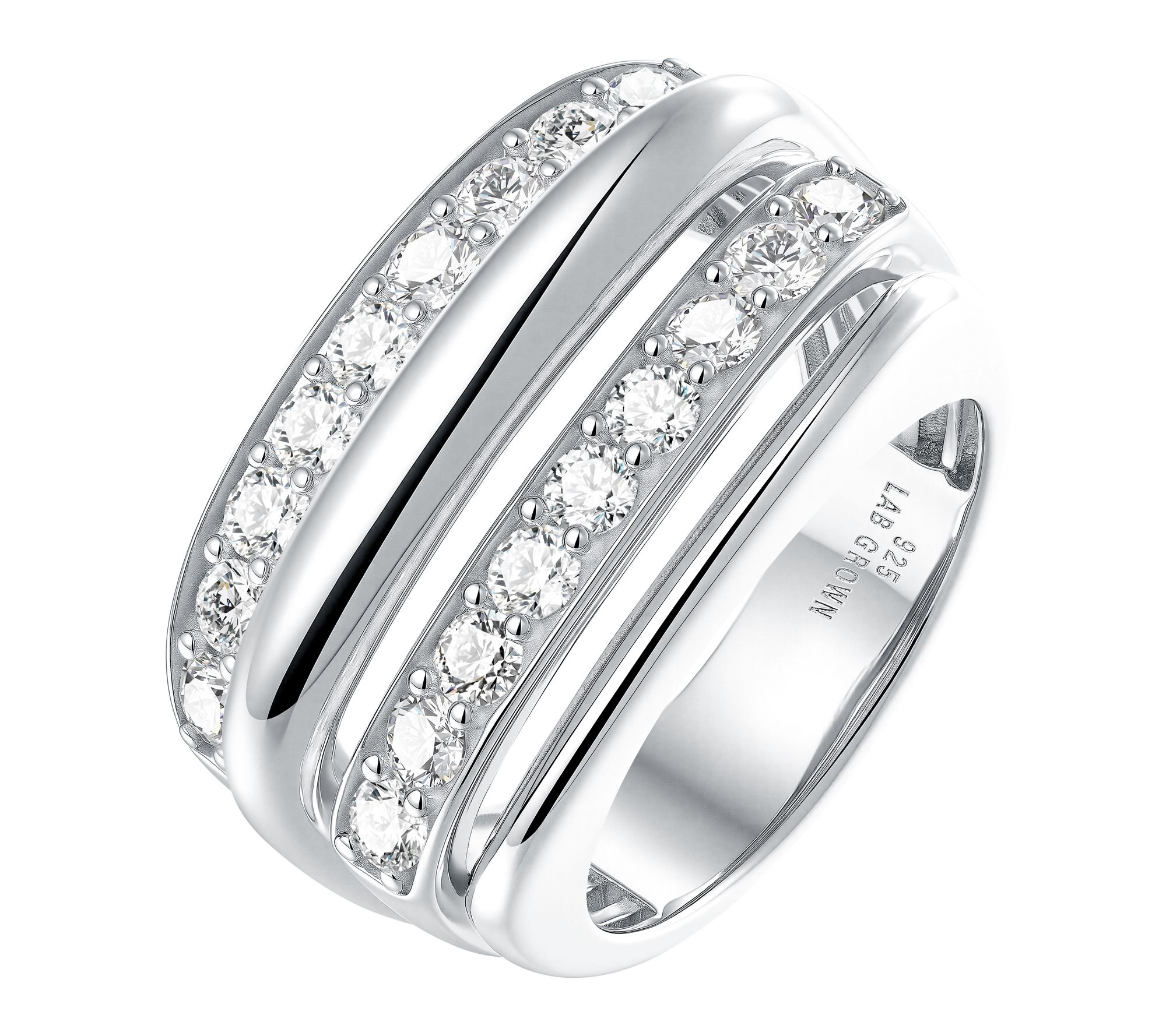 Jen by Jennifer Miller Lab Grown Diamond SplitRing, Sterling