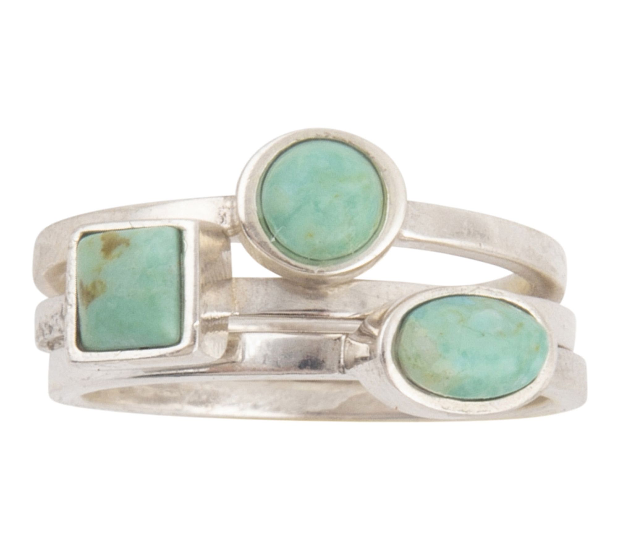 Barse Artisan Crafted Blue Turquoise StackableRing