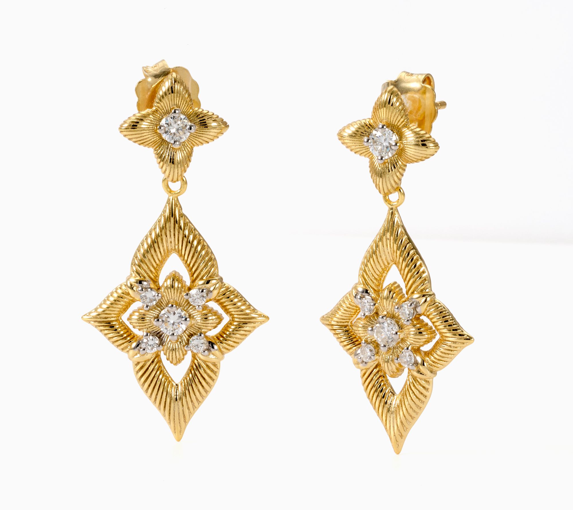  David Markstein Lab Grown Diamond 0.65 ctw Drop Earrings, Sterl