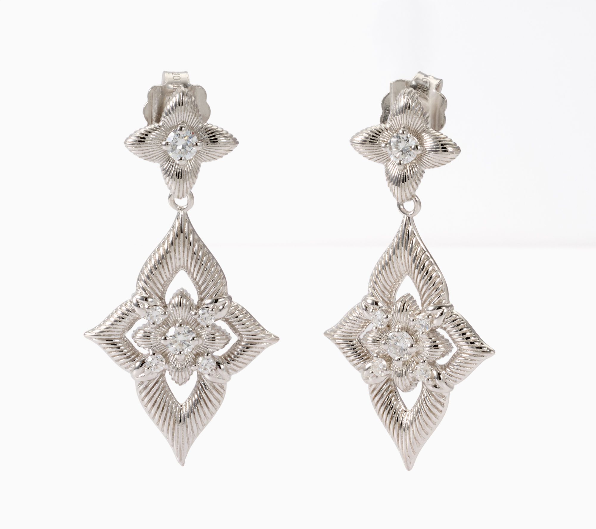 David Markstein Lab Grown Diamond 0.65 ctw Drop Earrings, Sterl