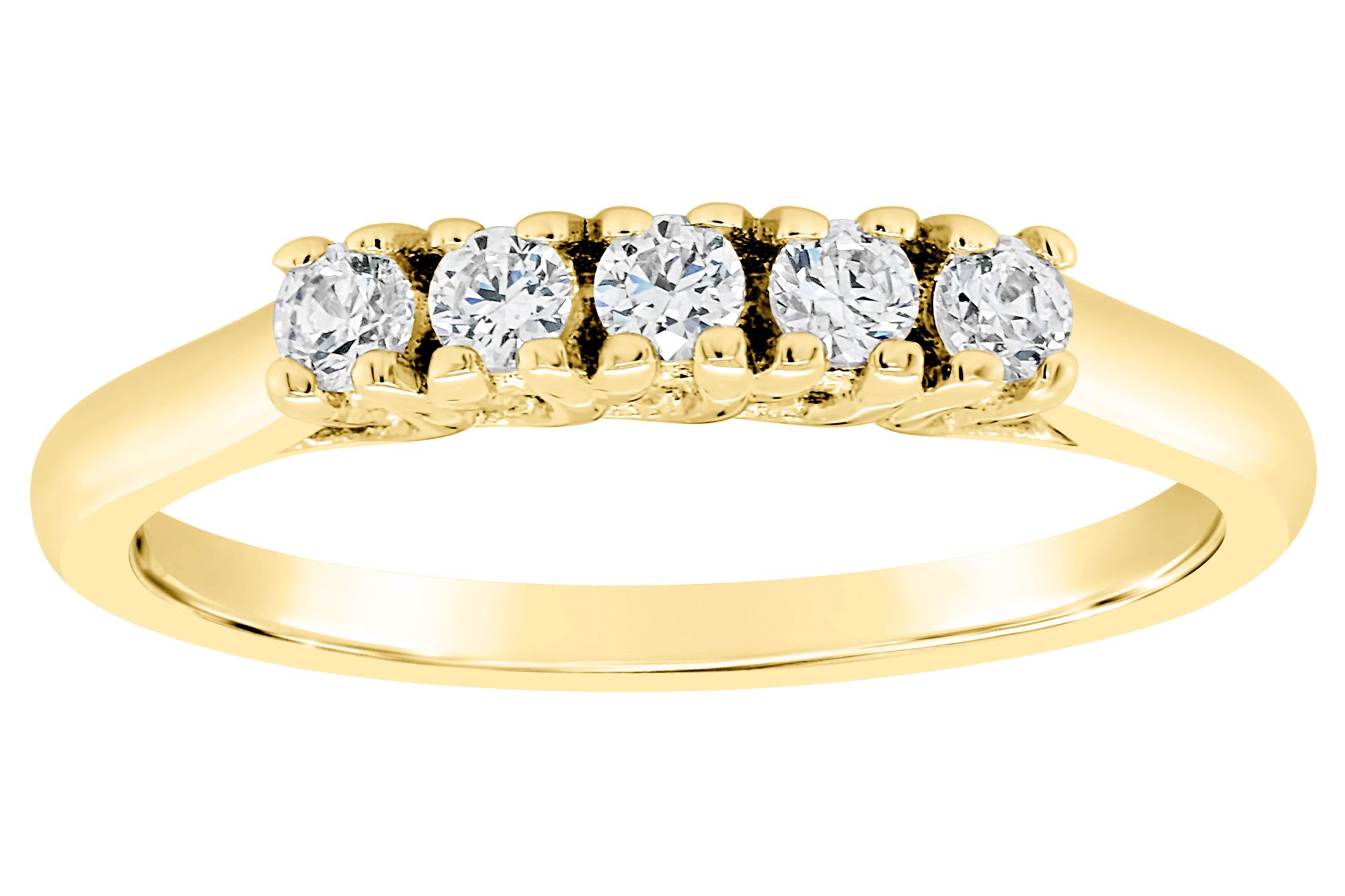 Affinity 14K Gold 1/5 cttw 5-Stone Diamond Ring