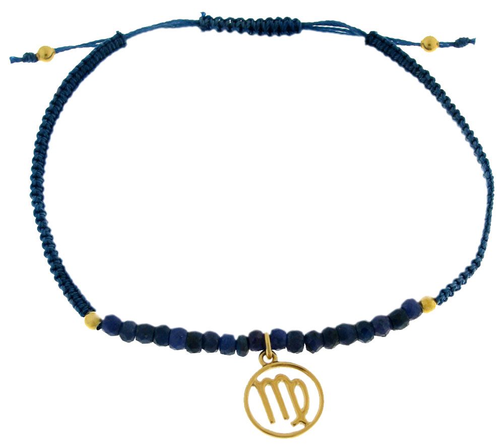 Artisan Crafted Gemstone Zodiac Bracelet, Sterling/14K