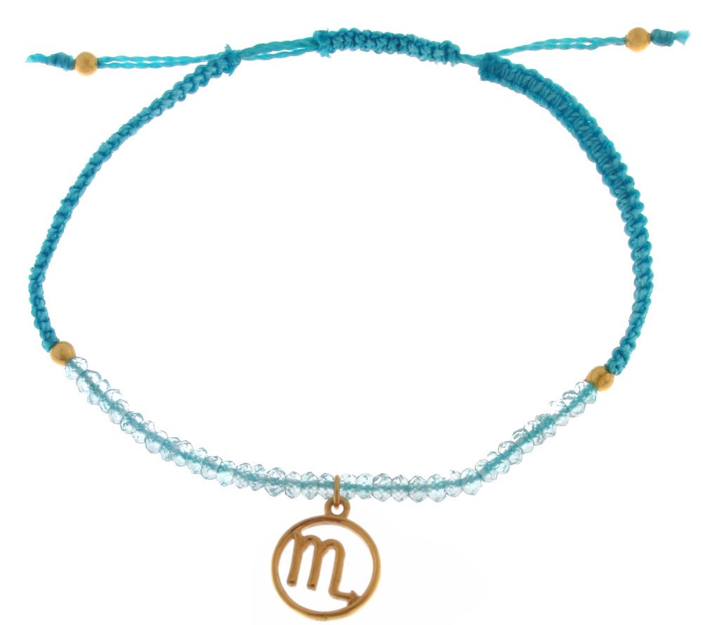 Artisan Crafted Gemstone Zodiac Bracelet, Sterling/14K