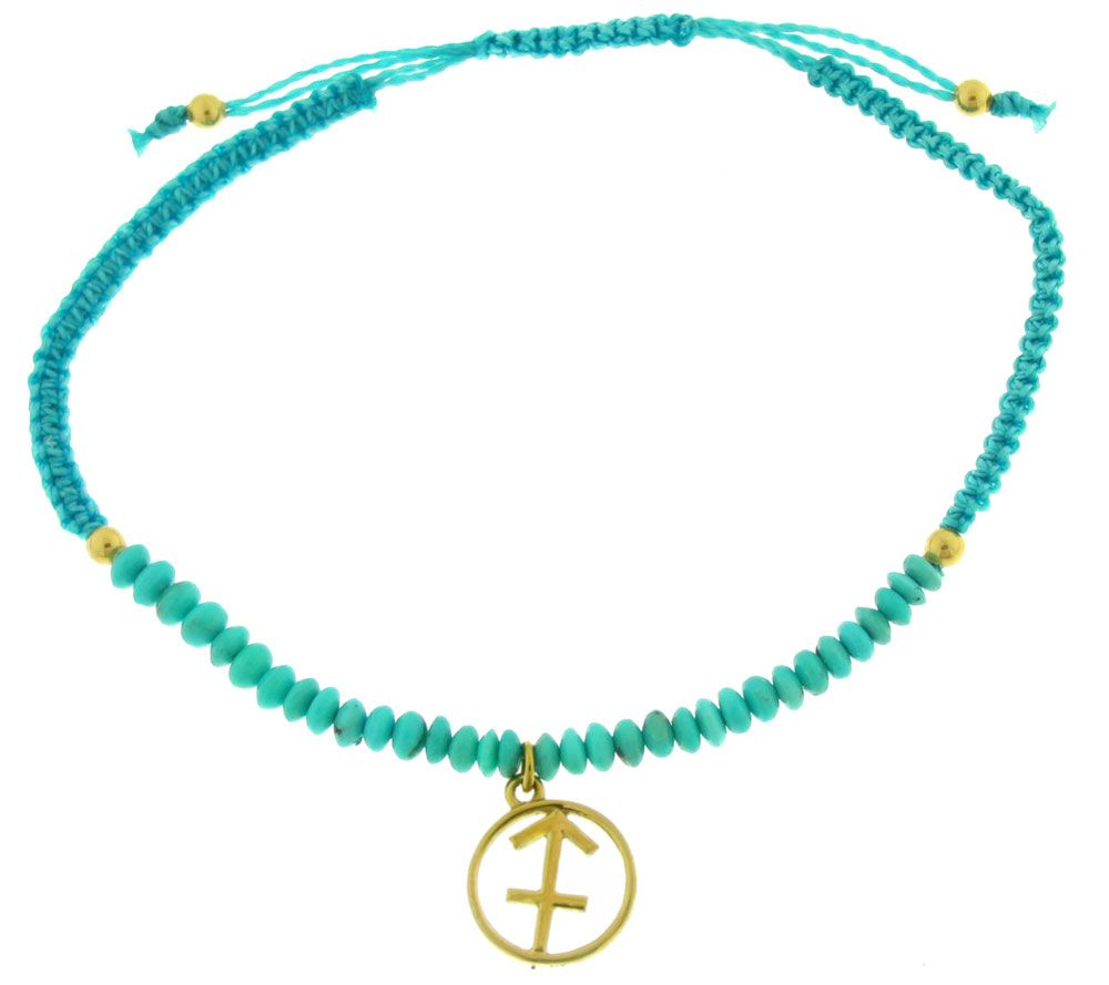 Artisan Crafted Gemstone Zodiac Bracelet, Sterling/14K