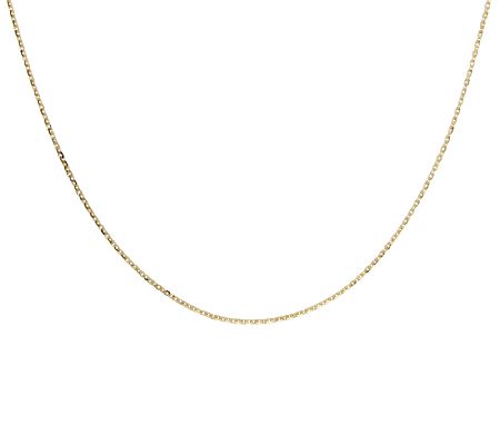Veronese 18K Clad 16" Forzatina Diamond-Cut Oval Link Chain