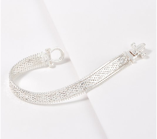 Imperial Silver Marquise Design Bracelet, Sterling Silver