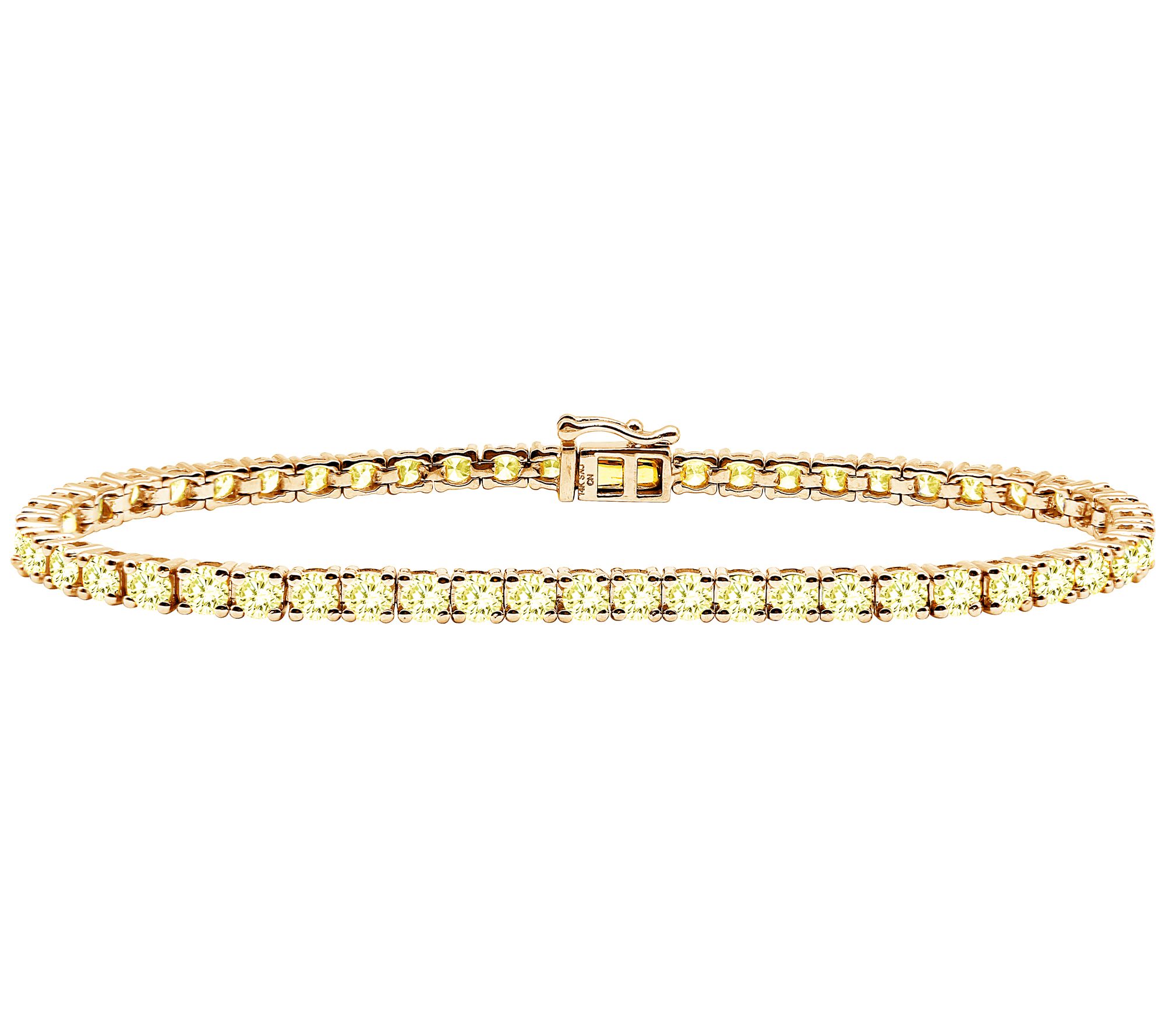 Affinity Diamonds Natural Yellow 2.00cttw Tennis Bracelet - QVC.com