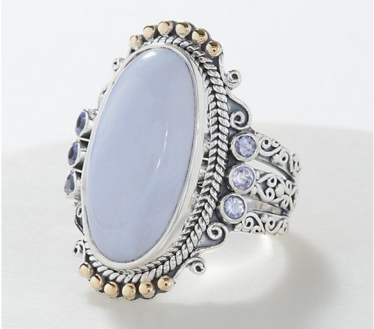 Artisan Crafted Sterling Silver Gemstone with Accents Ring