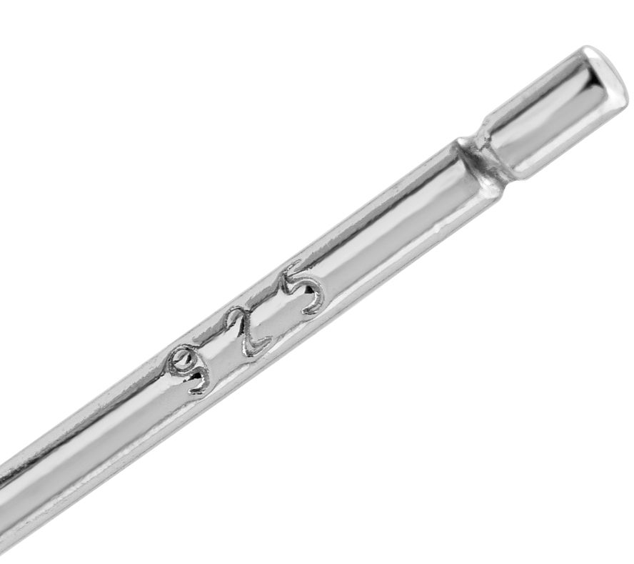 Sterling Silver Floral Gemstone Post Earrings