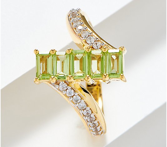 Affinity Gems Emerald Cut Semi Precious "Z" Ring Sterling Silver