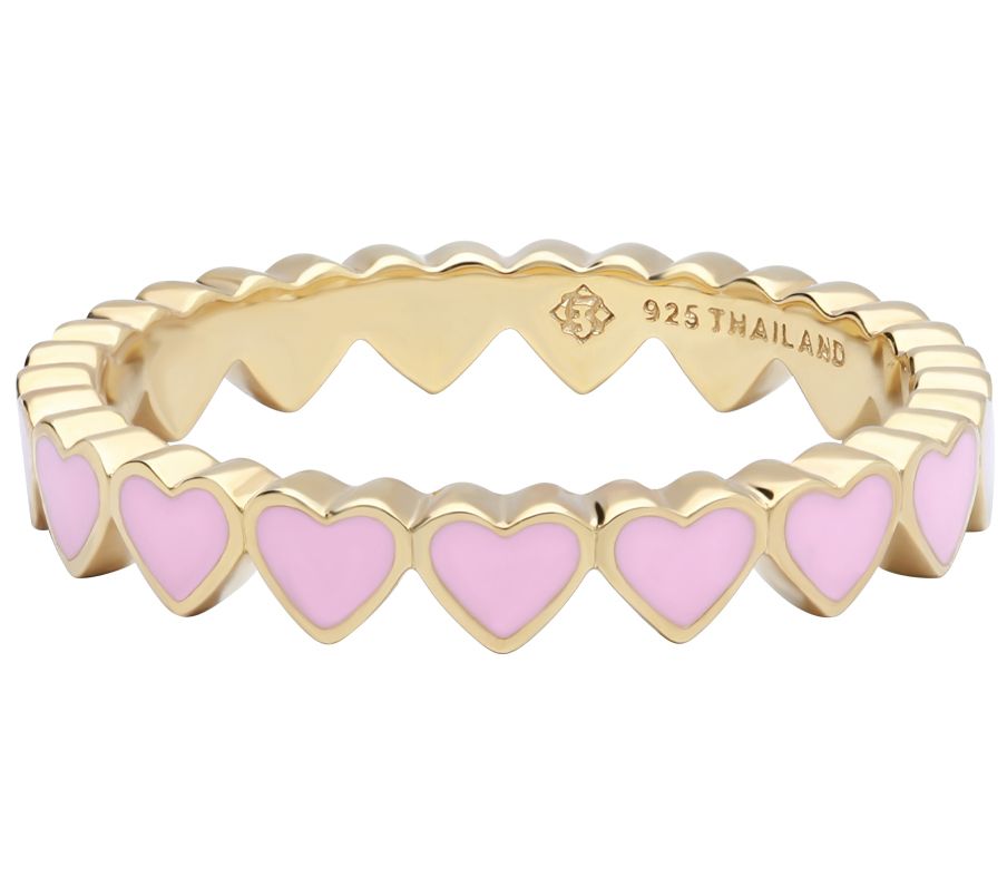 Elyse Ryan 14K Gold-Clad Enamel Heart Ring