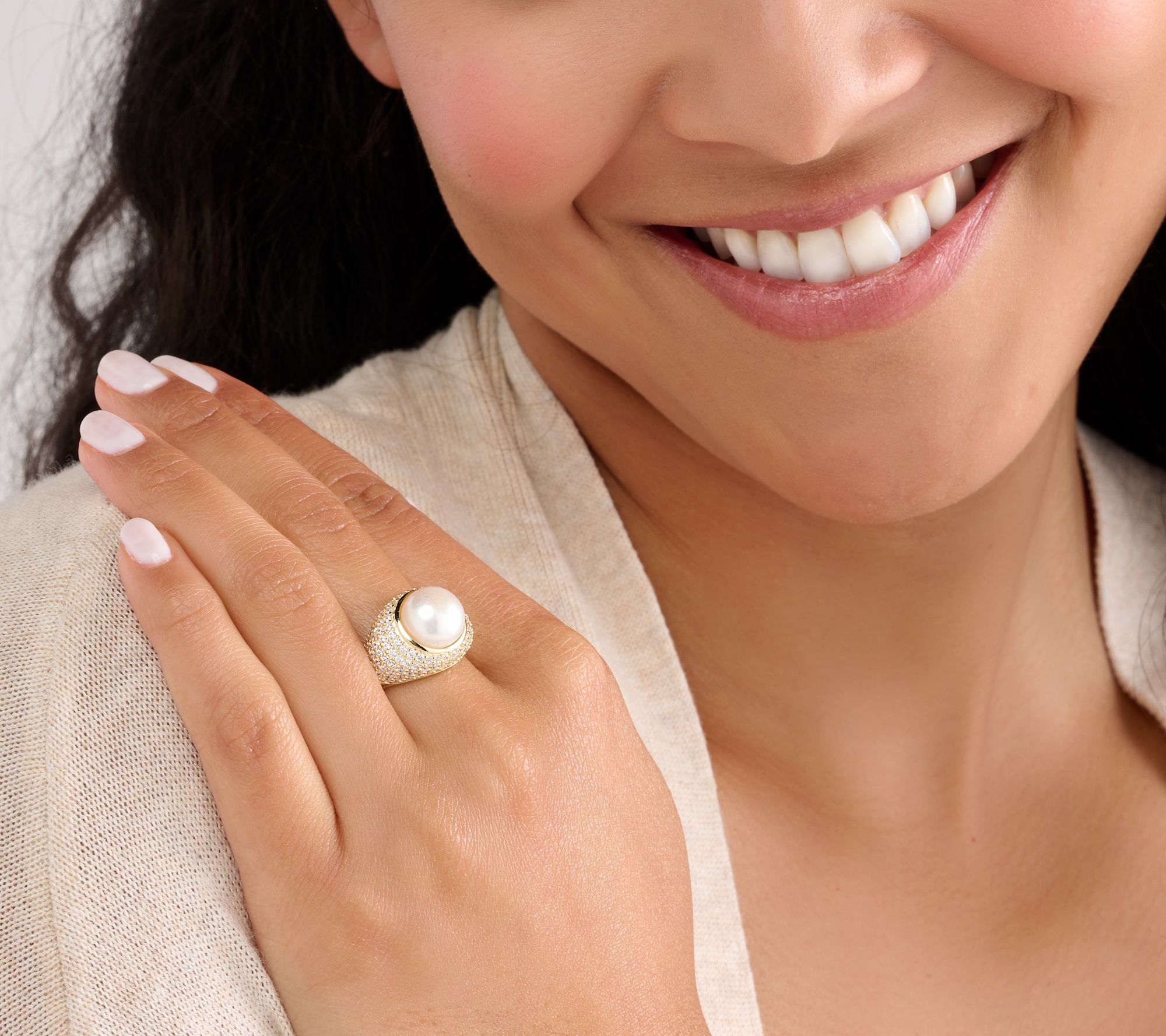 Qvc pearl clearance rings