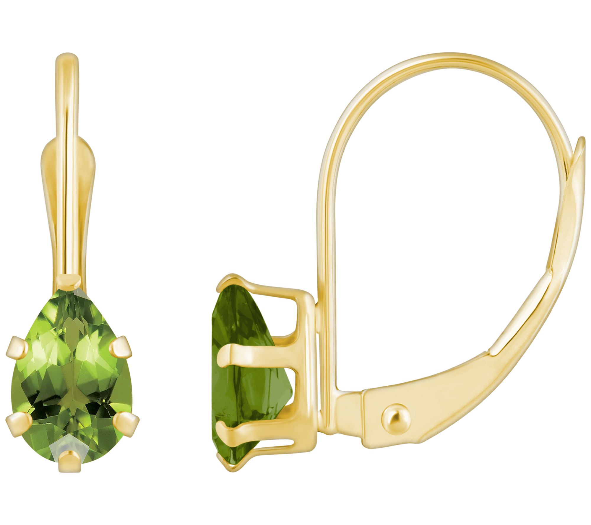 Affinity Gems Pear Cut Leverback Earrings, 10K Gold
