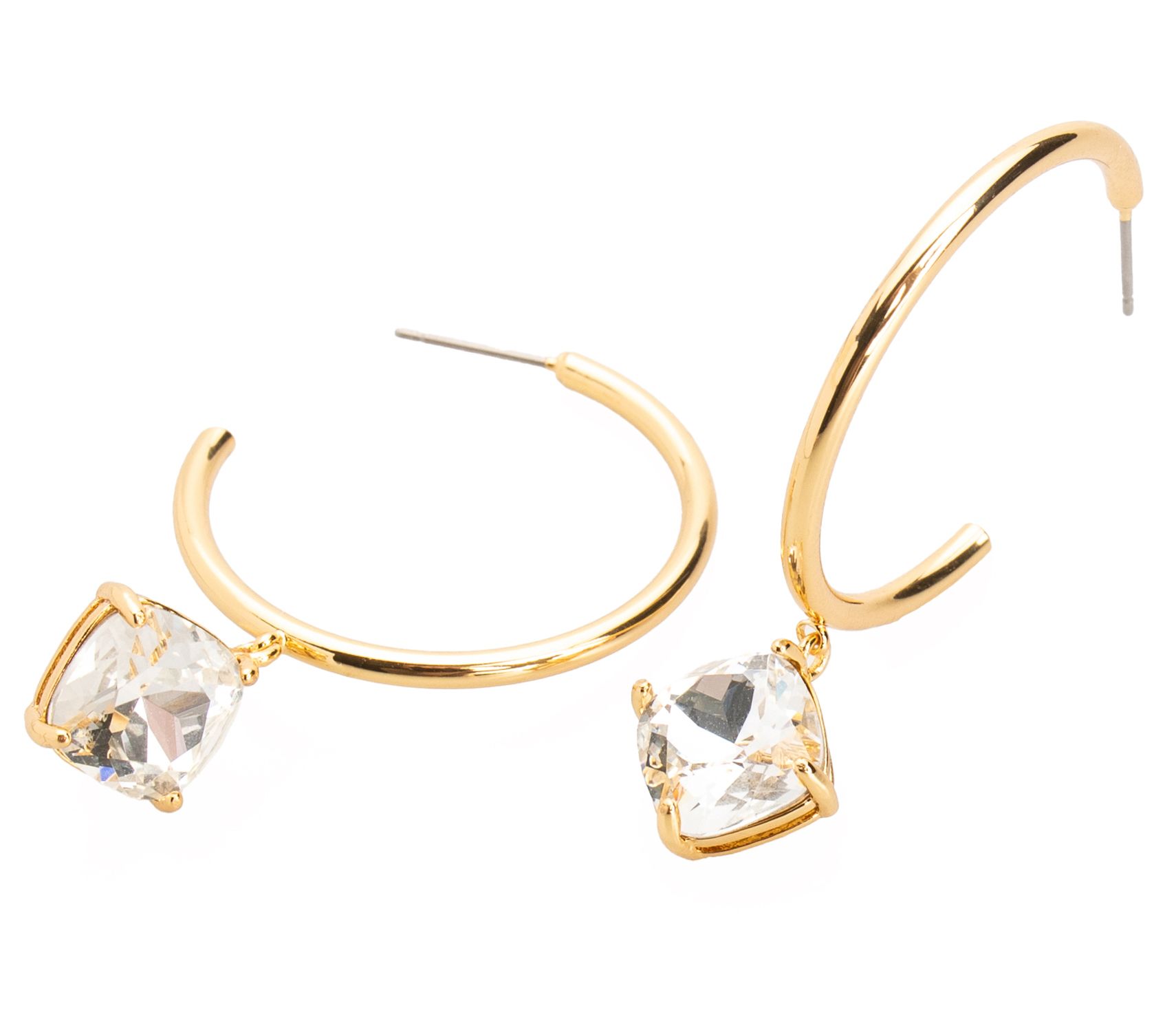 Violet & Brooks Skylar Crystal Dangle Hoop Earings