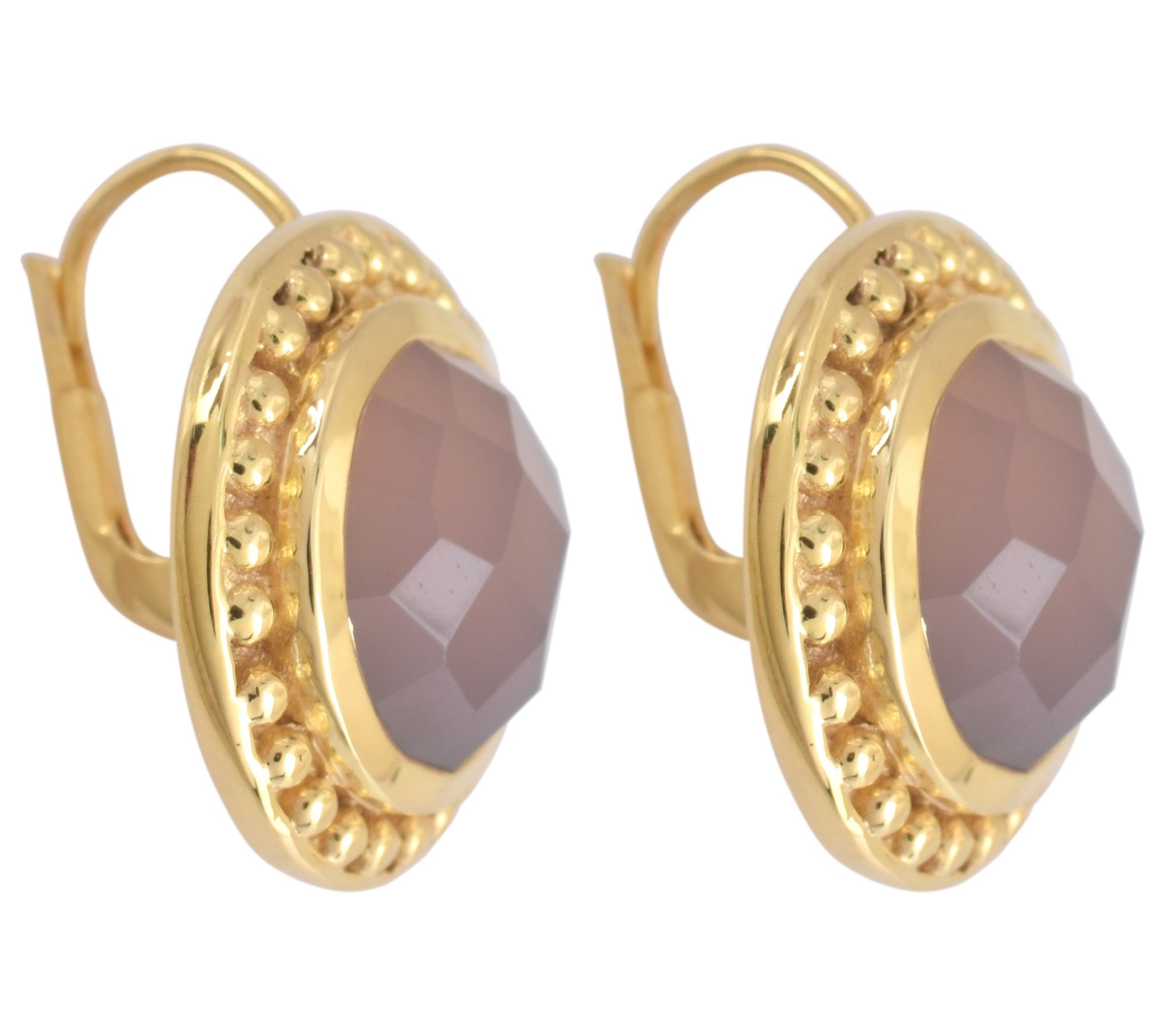 Sterling Silver Chrysoprase Colored Chalcedony Earrings