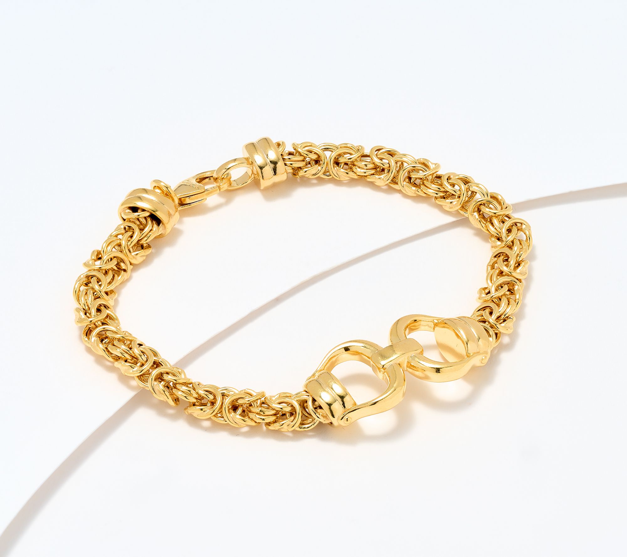 David Markstein Sterling Silver Byzantine Bracelet with Oval Links