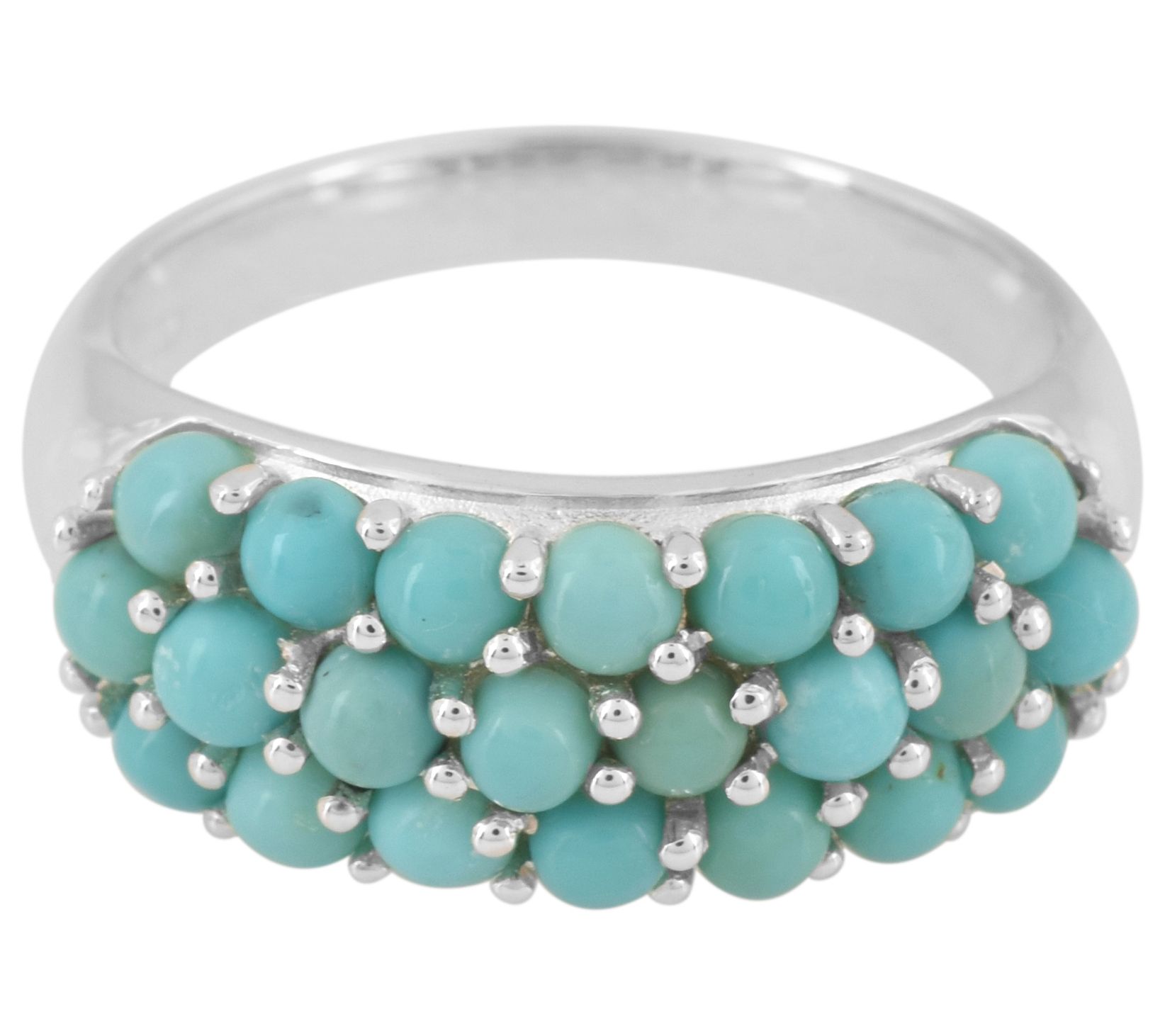 Affinity Gems Sleeping Beauty Turquoise ClusterRing, Sterling