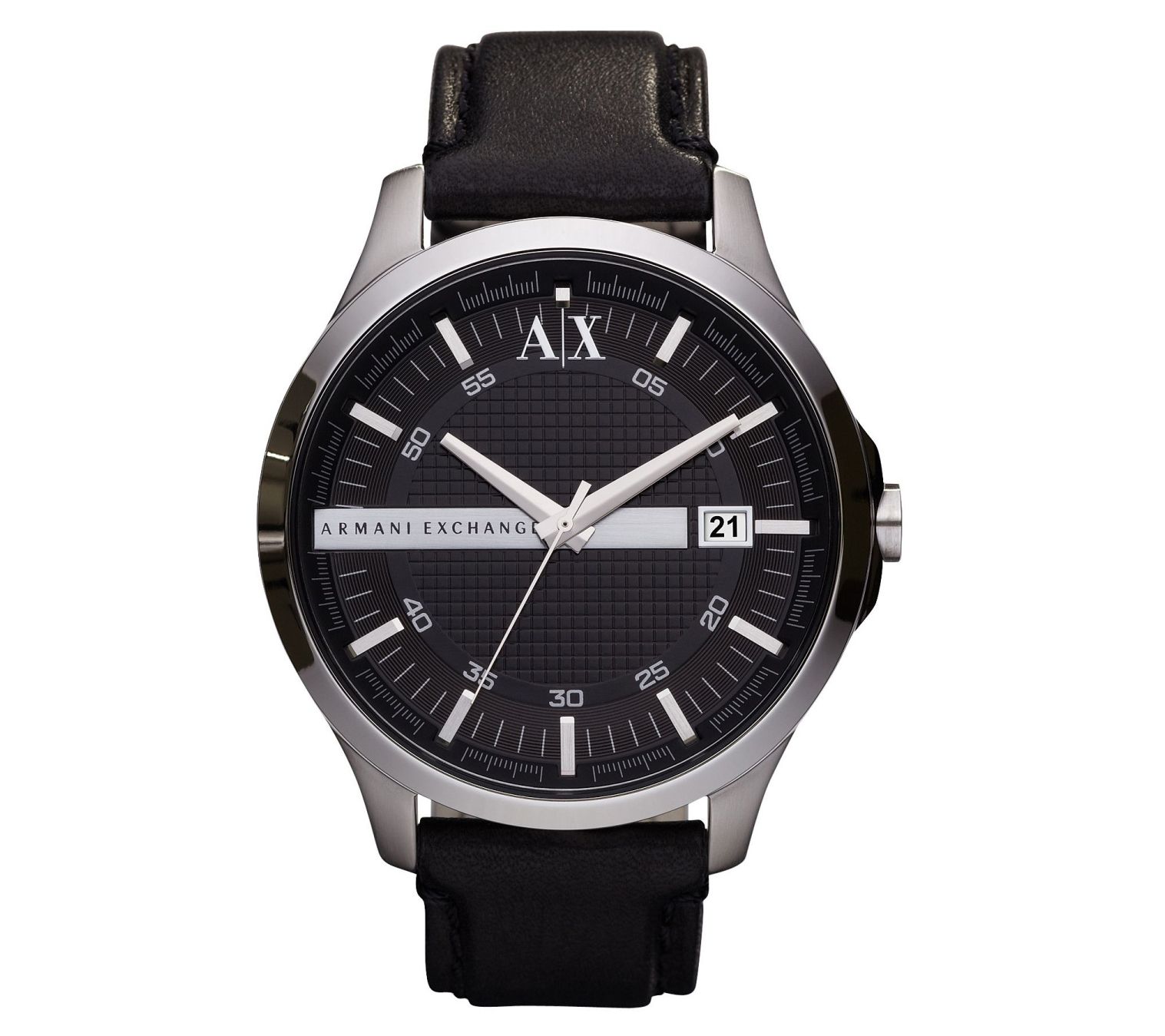 Armani Exchange Men's Whitman Black Leather Str ap Watch