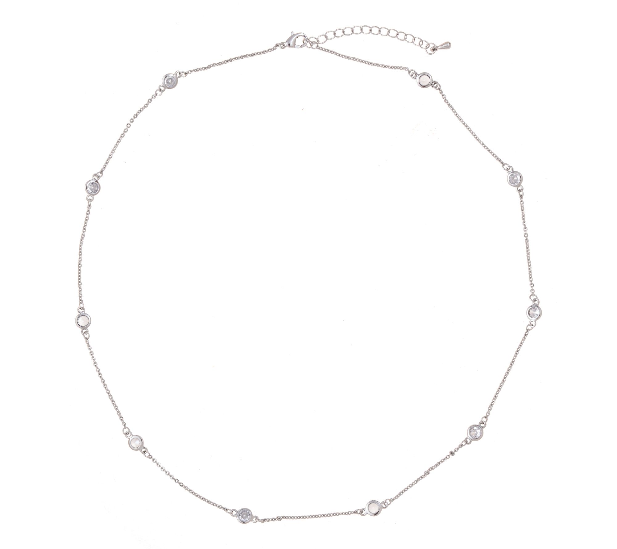 Diamonique x Zaxie 2.50 cttw Station Necklace
