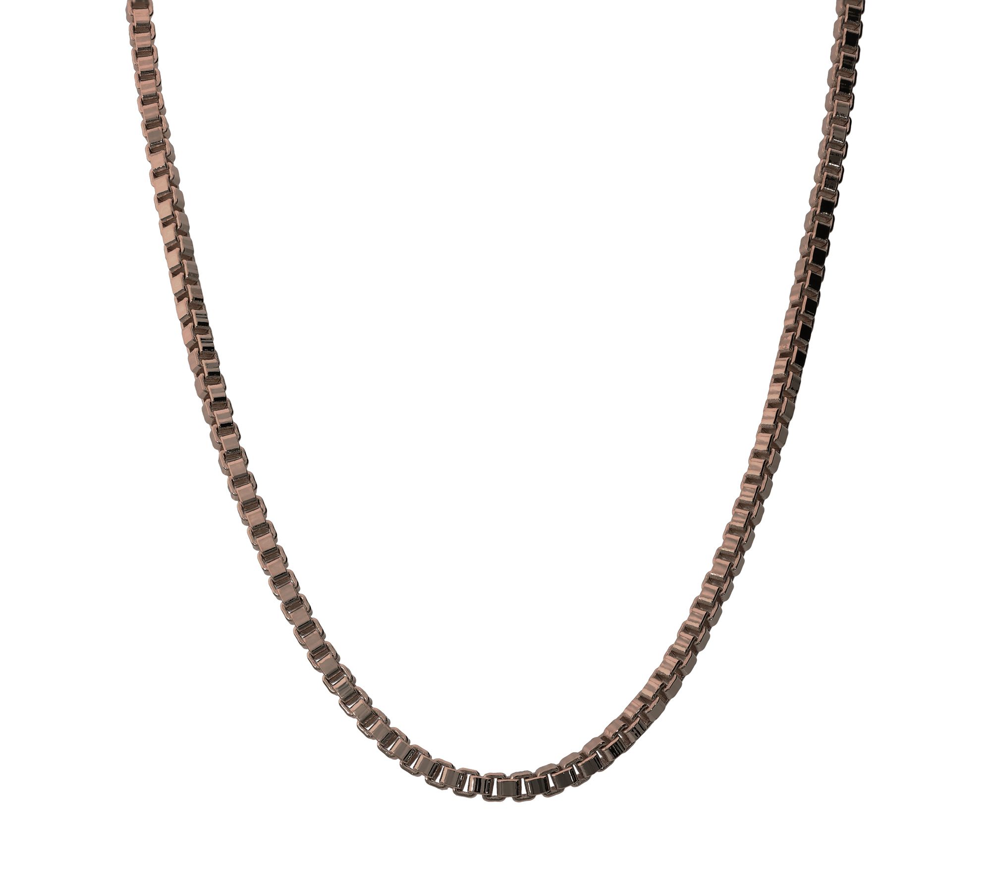 David Markstein Bronze 22" Bold Box Necklace w/Magnet Clasp