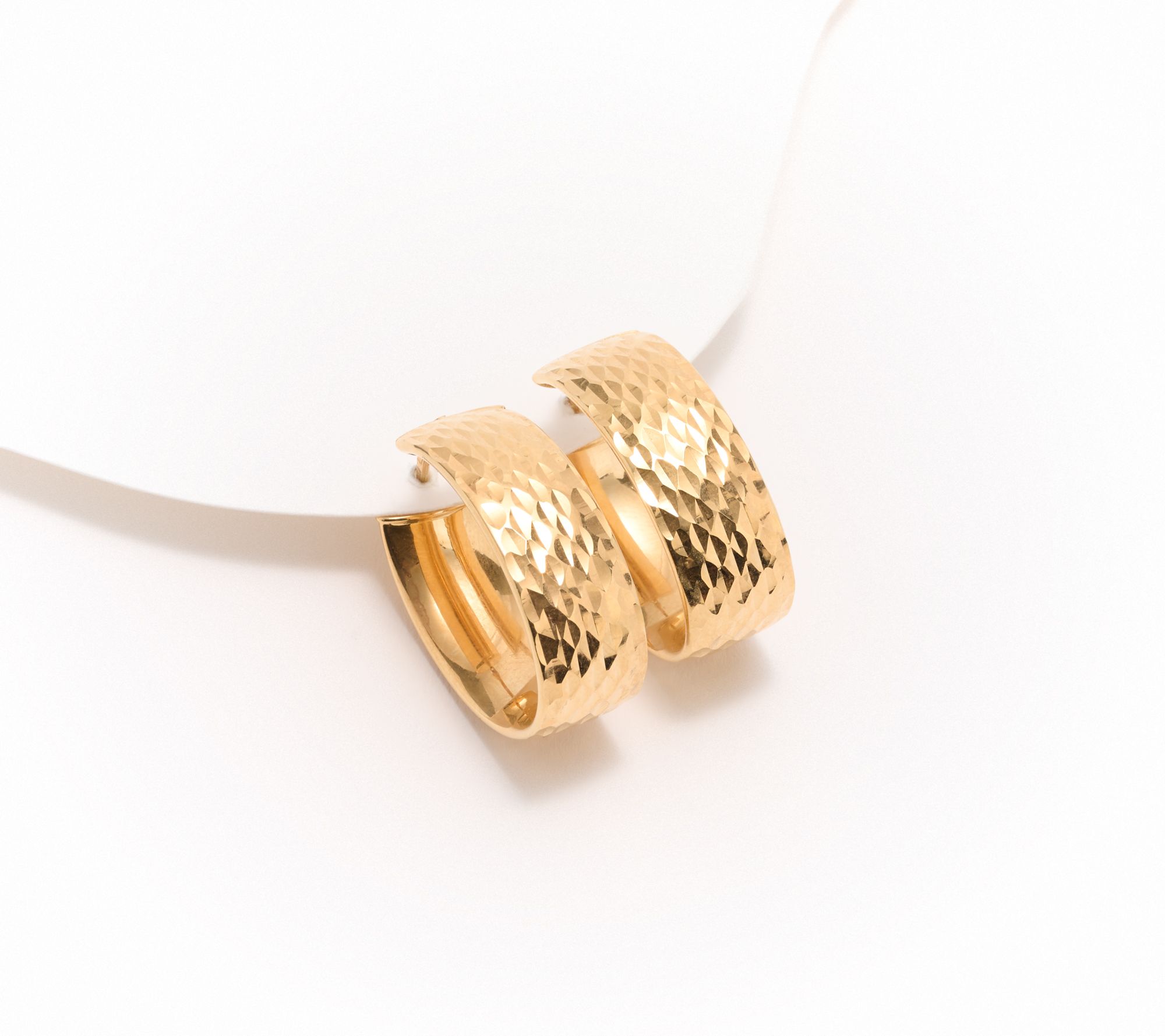 "As Is" UltraFine 950 Silver Squared Oval 1" Hoop Earrings