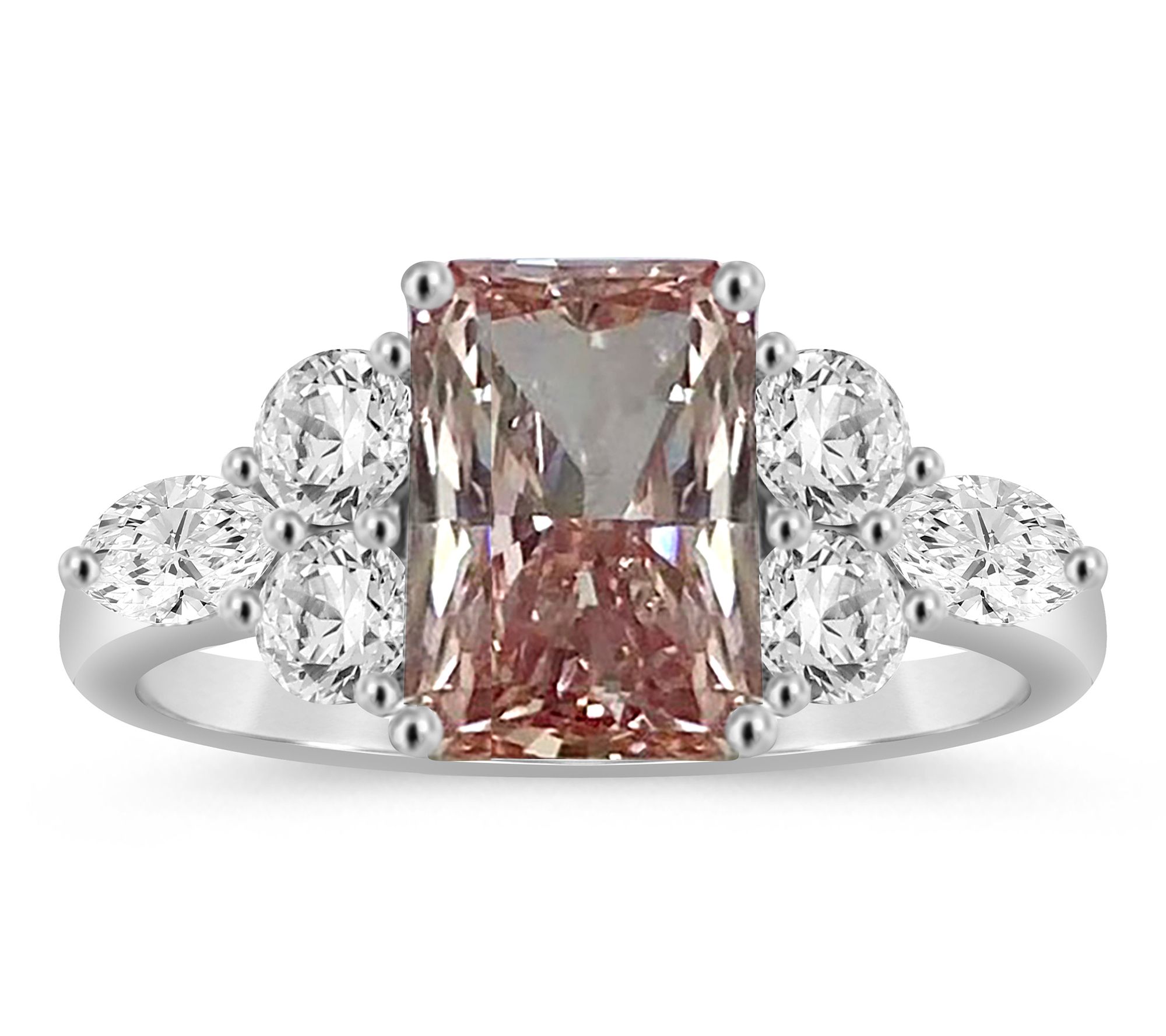 Fire Light 2.60 cttw Pink Lab Grown Diamond Ring, 14K Gold