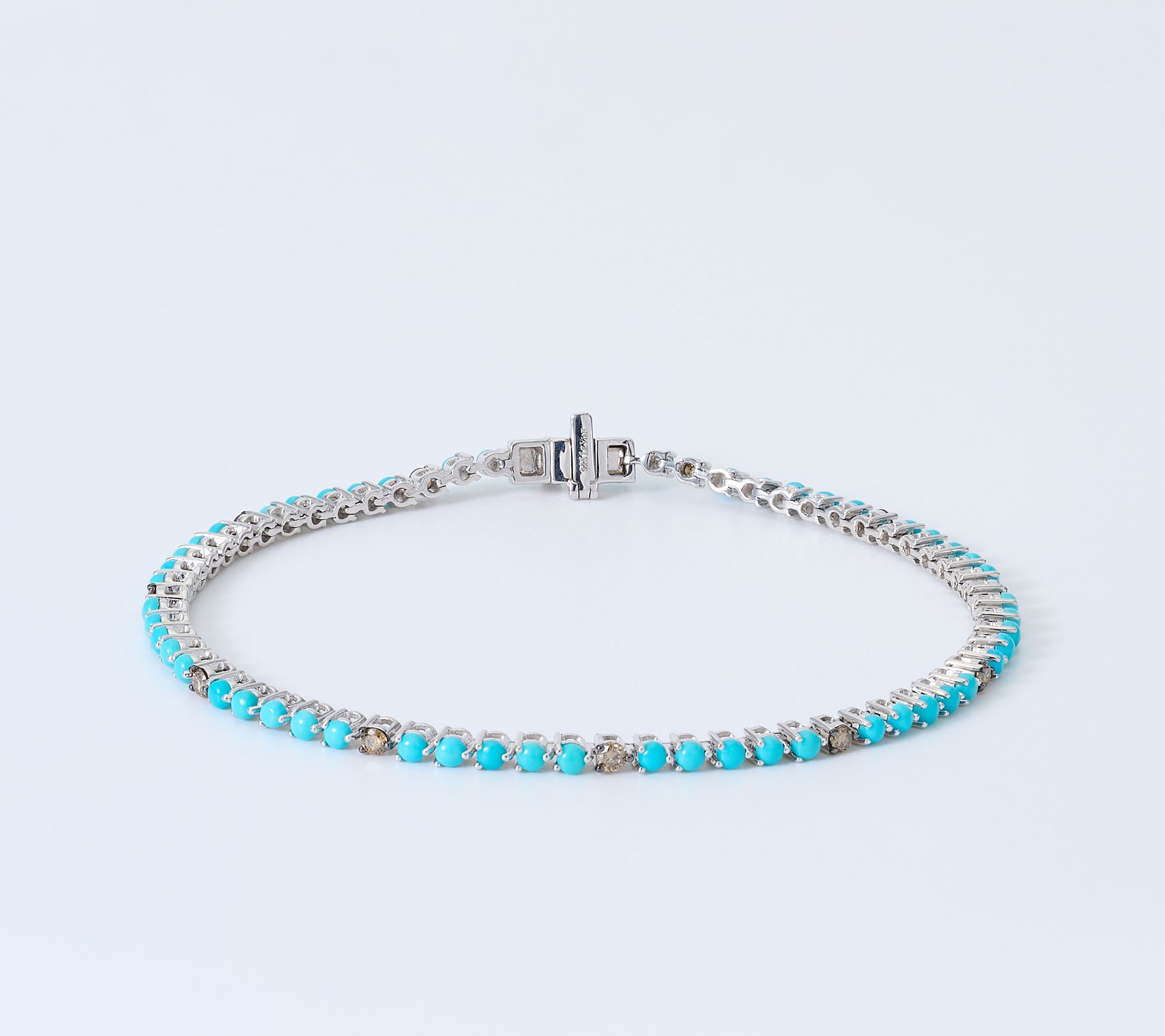 Gem Discoverer Turquoise & Chocolate Diamond Bracelet, Sterl