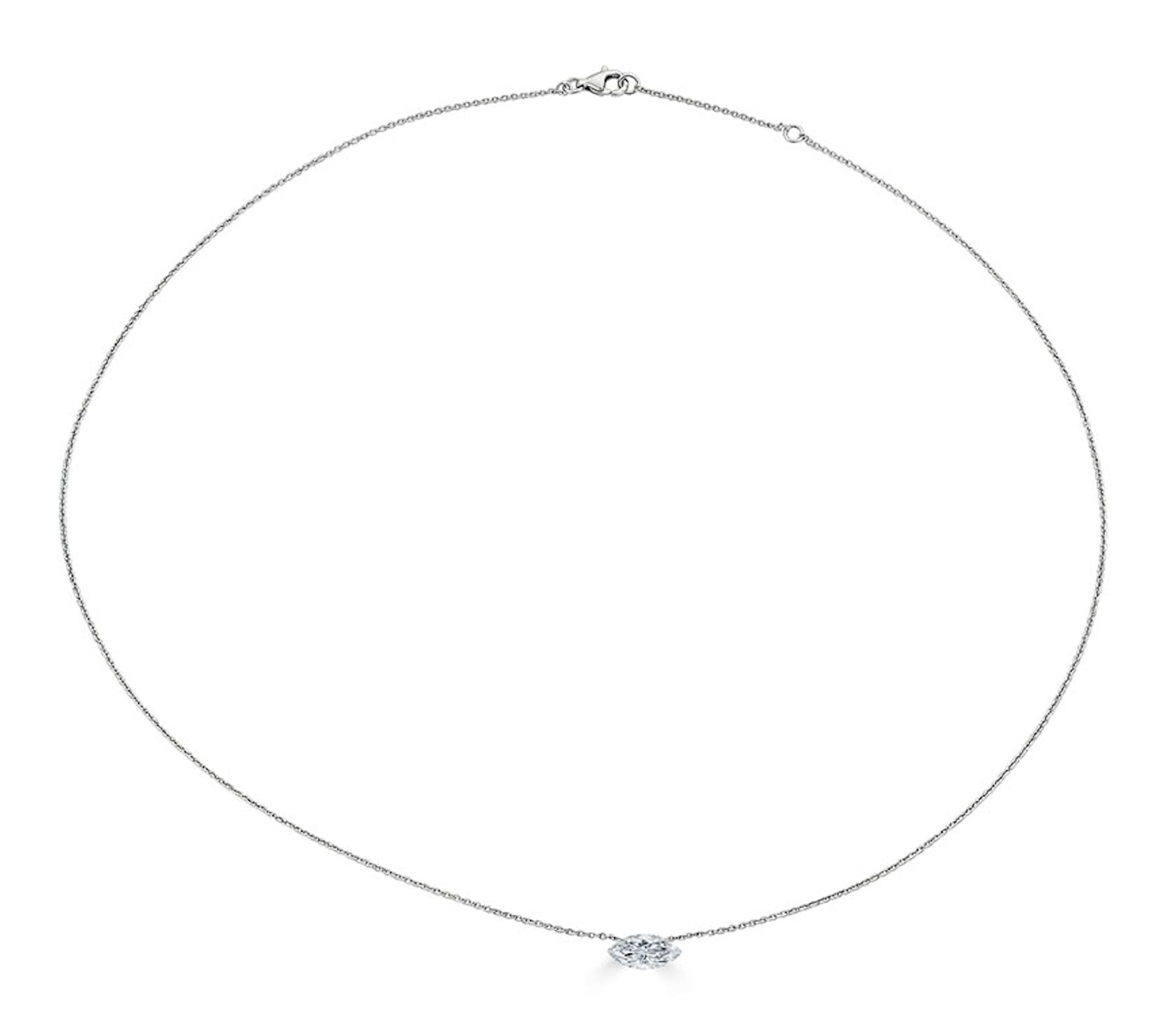 Vida Lab Diamonds 1.00 cttw Lab Grown MarquiseNecklace, 14K