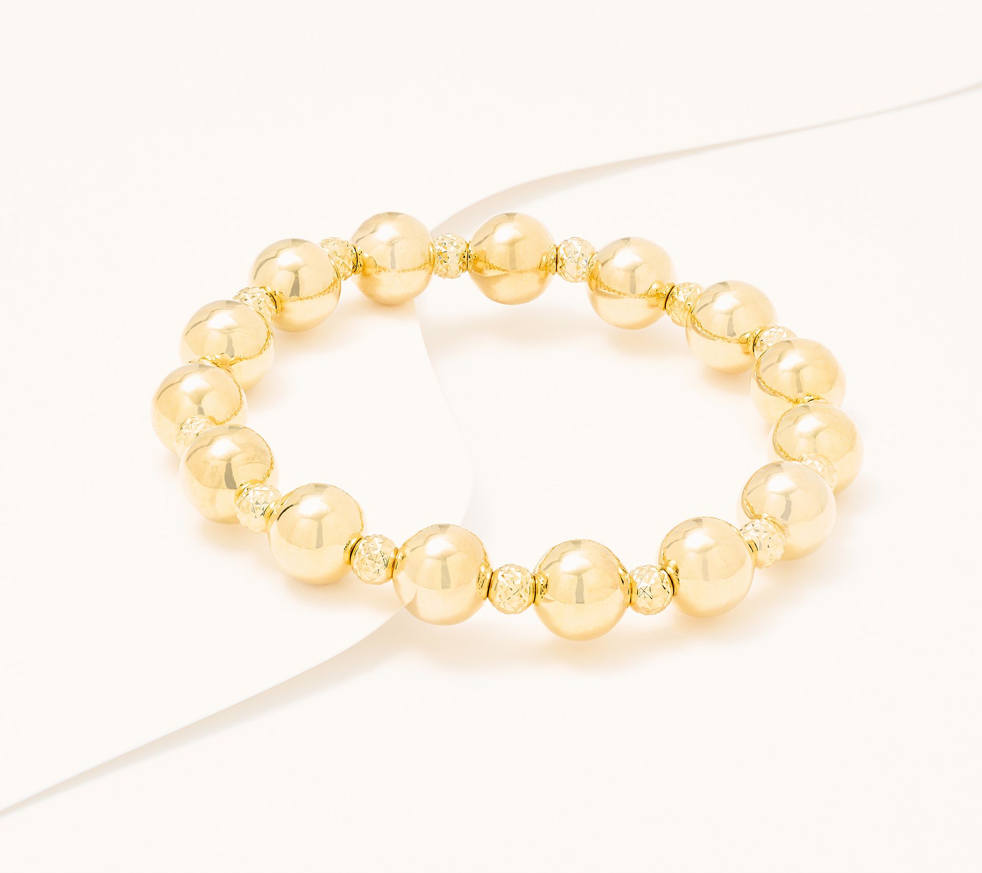 "As Is" David Markstein Bronze Premiere Beaded Stretch Bracelet